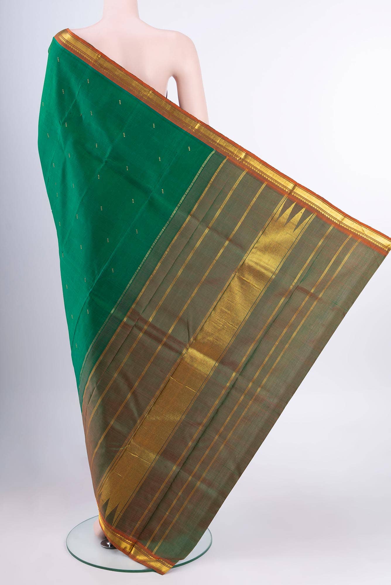 Green Kanchipuram Saree