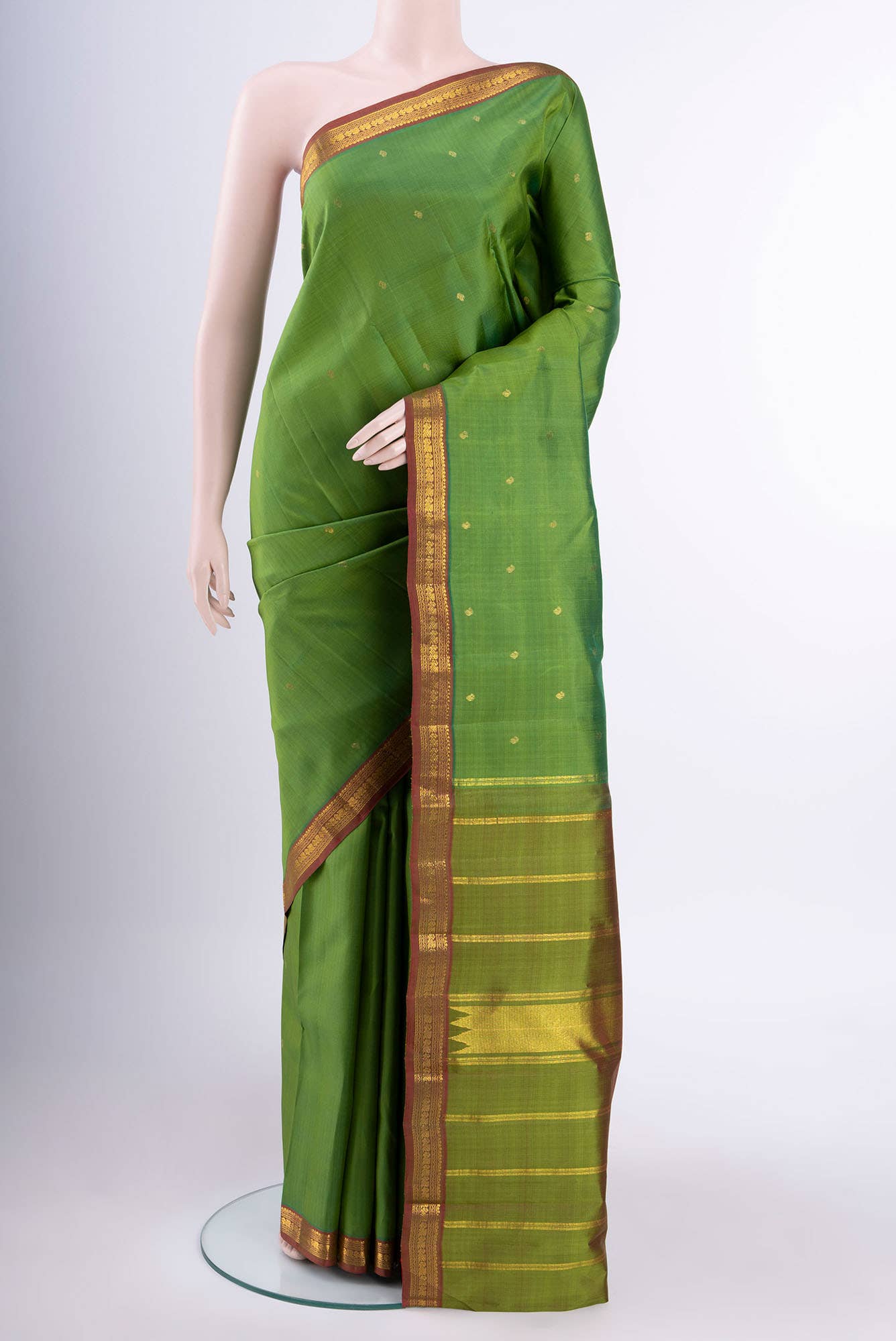 Green Kanchipuram Saree