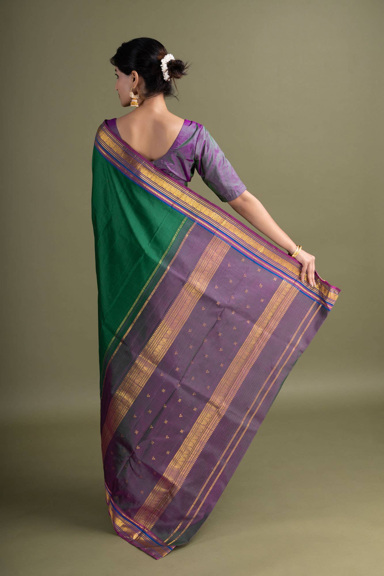 Green Kanchipuram Saree