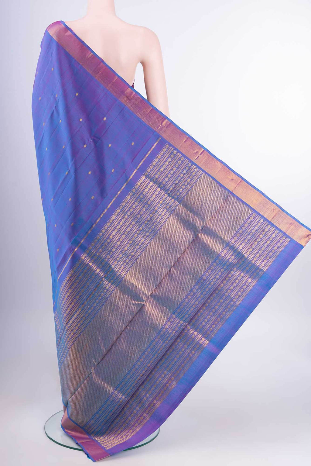 Blue Kanchipuram Saree