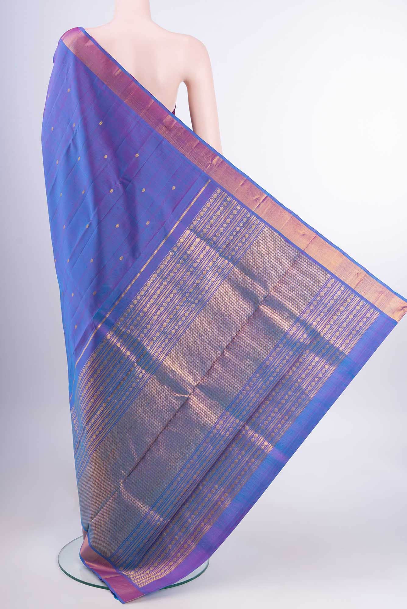 Blue Kanchipuram Saree