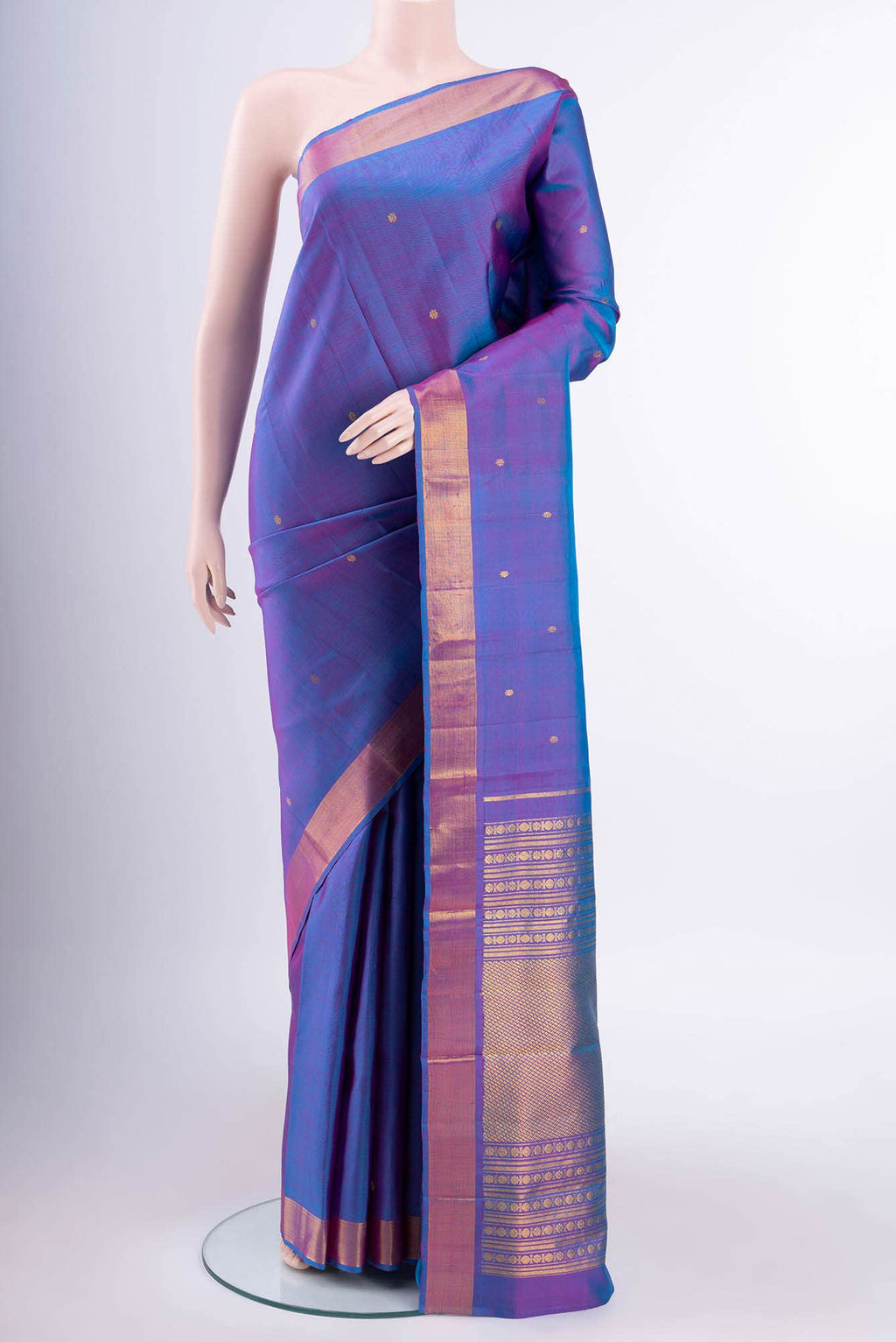 Blue Kanchipuram Saree