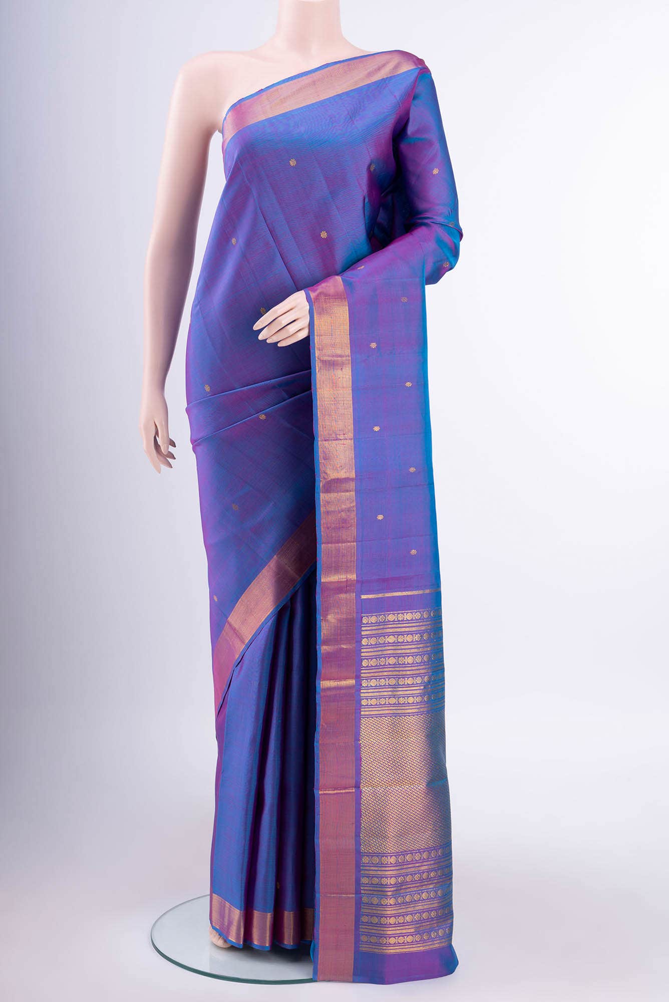 Blue Kanchipuram Saree