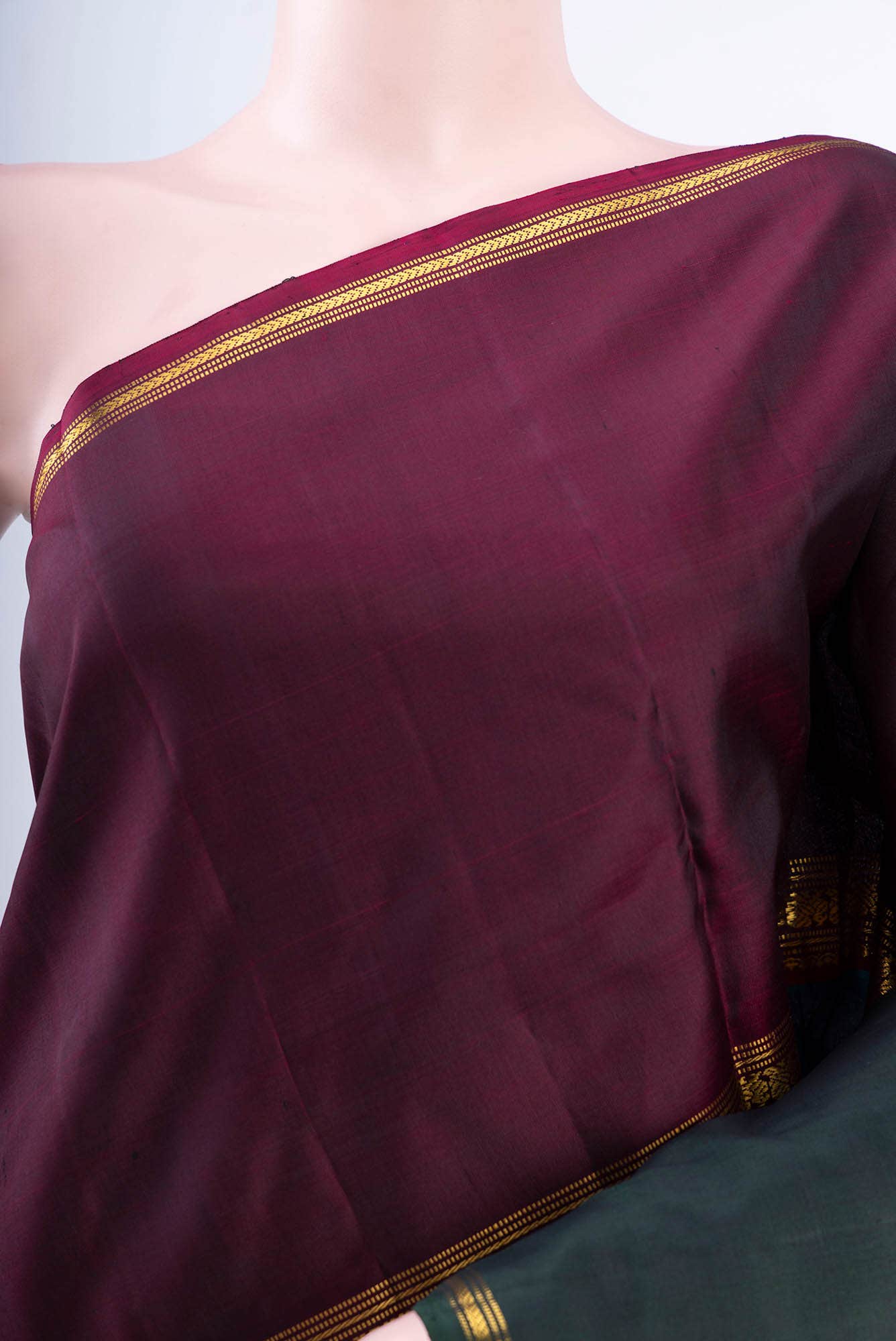 Dark Blue Kanchipuram Saree