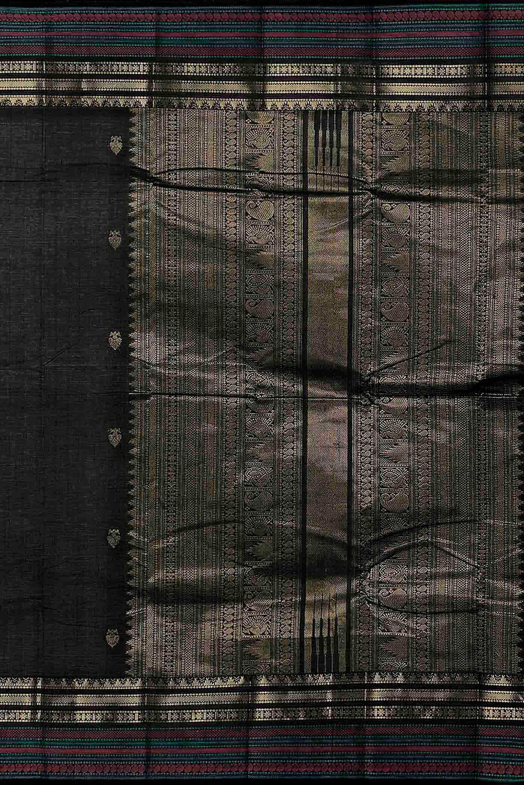 Black Kanchi Cotton Saree