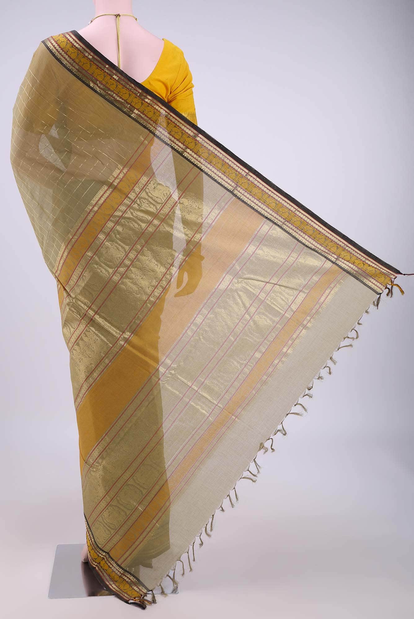 Beige Kanchi Cotton Saree