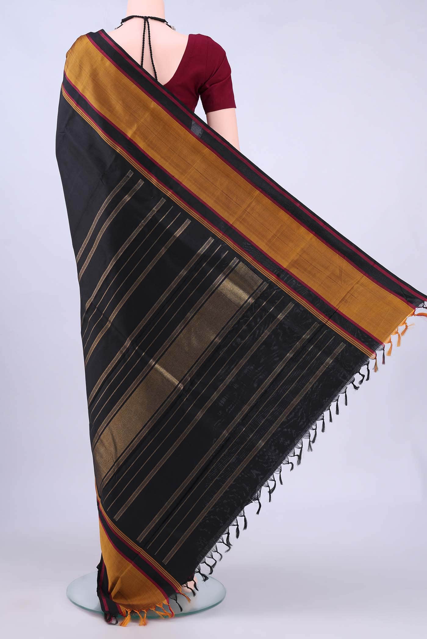 Black Kanchipuram Silk Saree