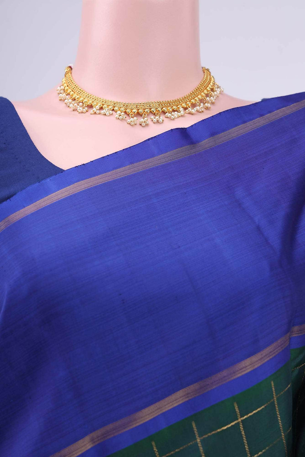 Bottle Green Kanchipuram Saree