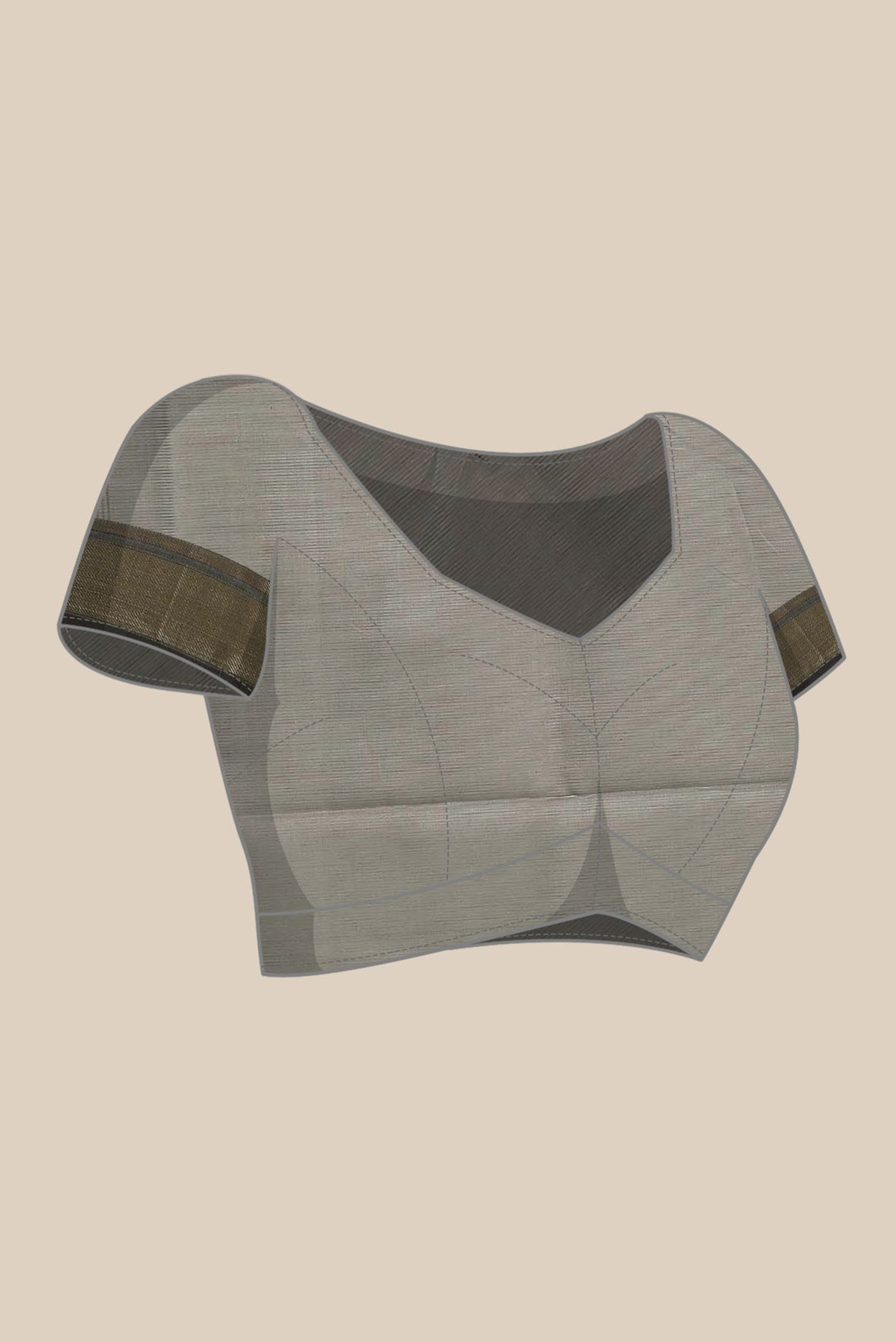 Grey Maheshwari Silk Cotton Saree