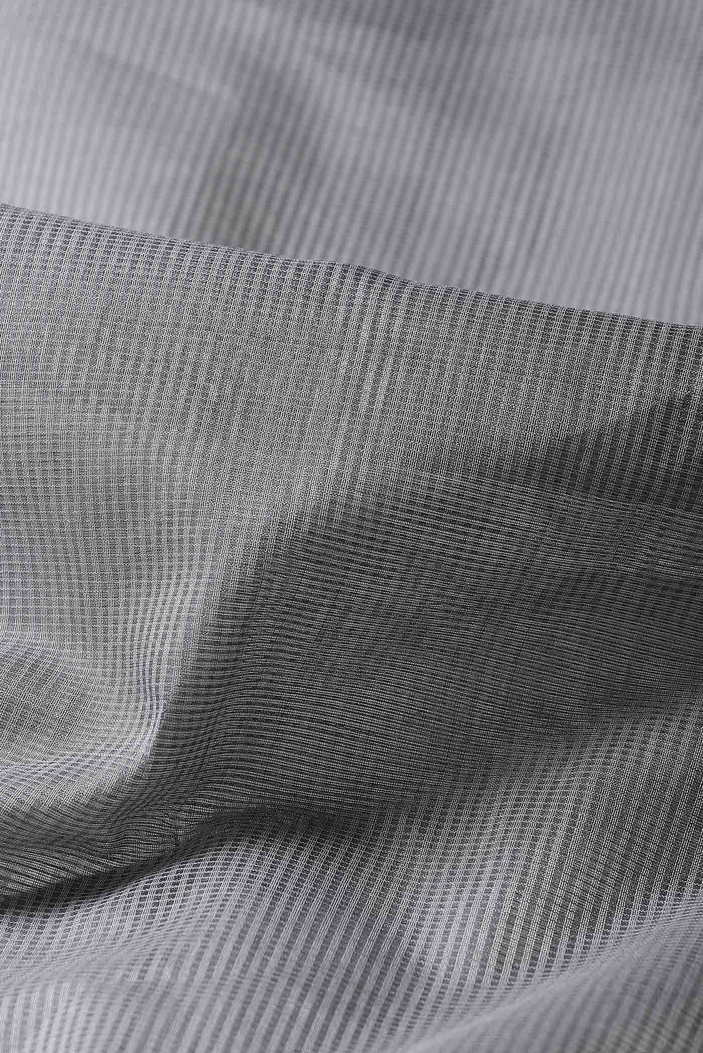 Grey Maheshwari Silk Cotton Saree