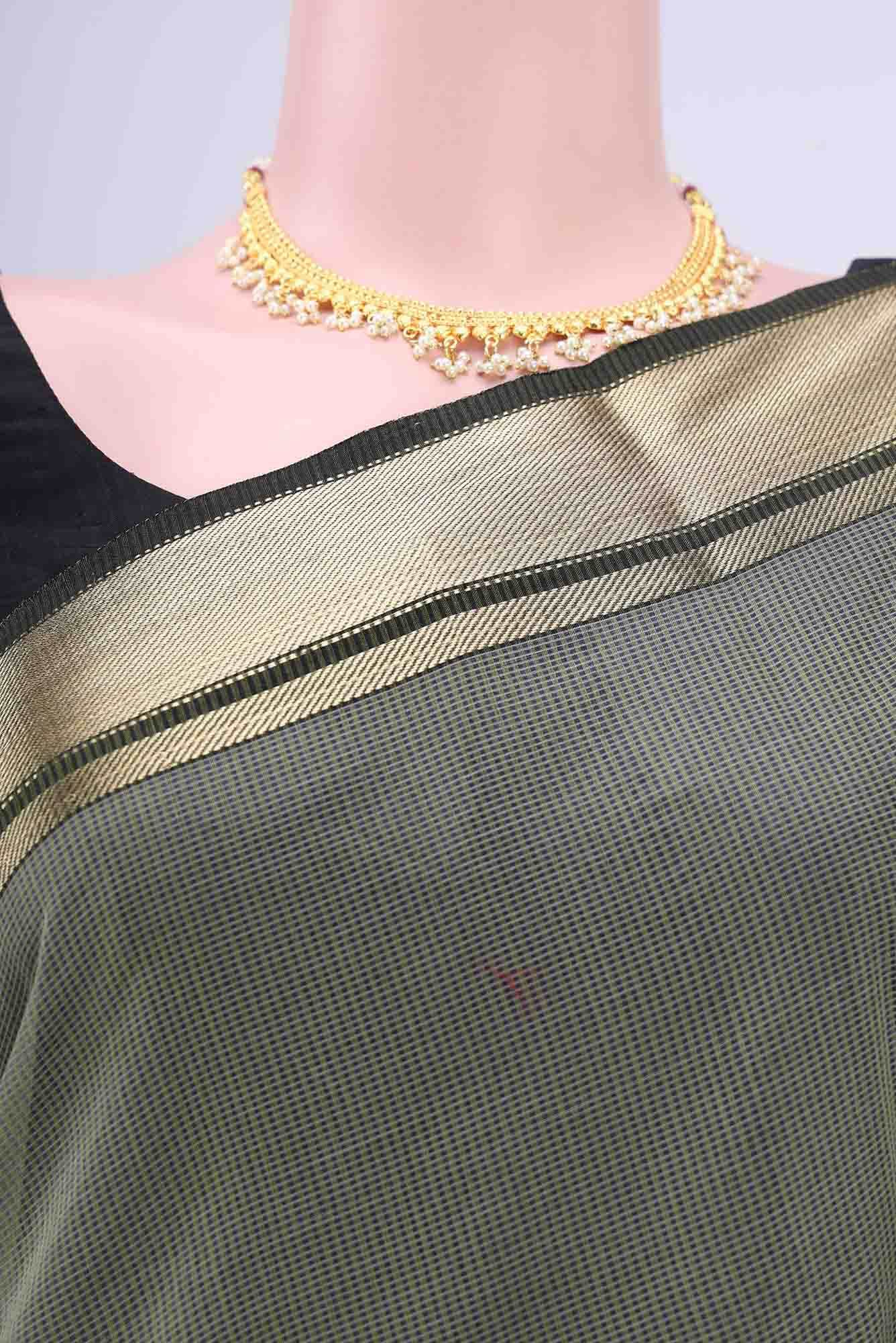 yes Dual Tone Maheshwari Silk Cotton Saree