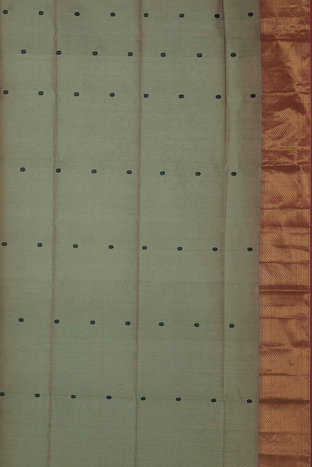 Sage Green Maheshwari Silk Cotton Saree
