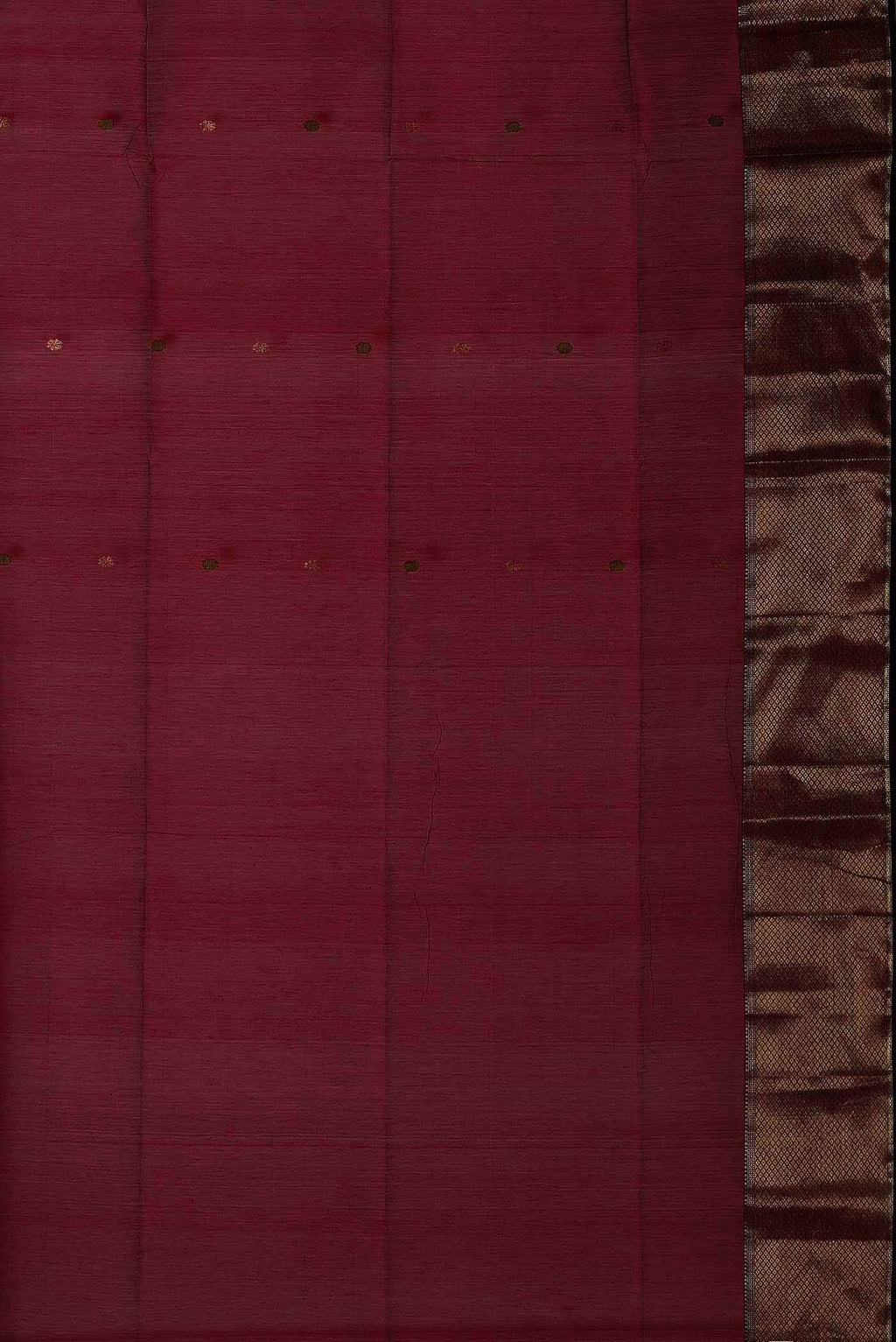 Maroon Maheshwari Silk Cotton Saree