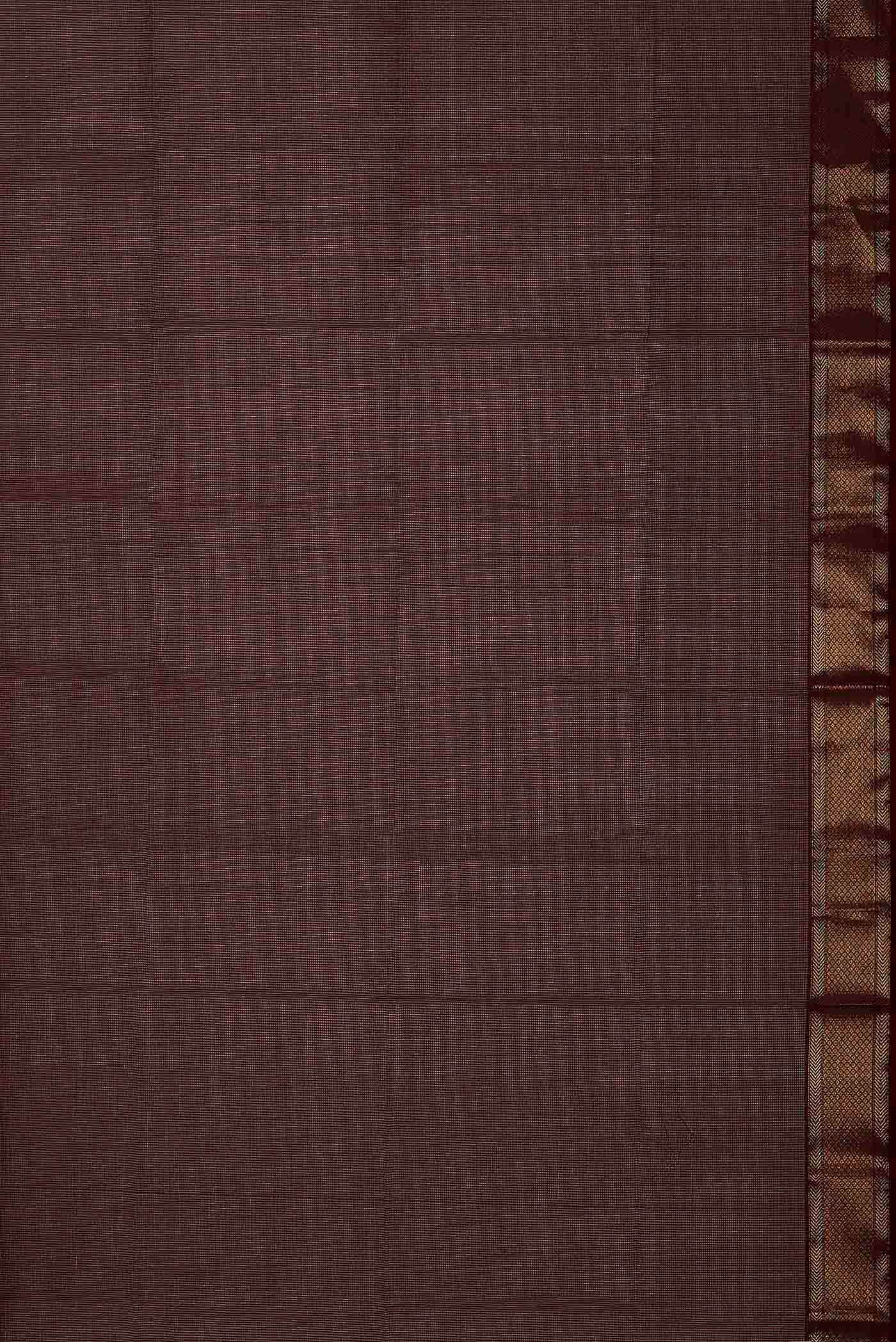 Brown Maheshwari Silk Cotton Saree