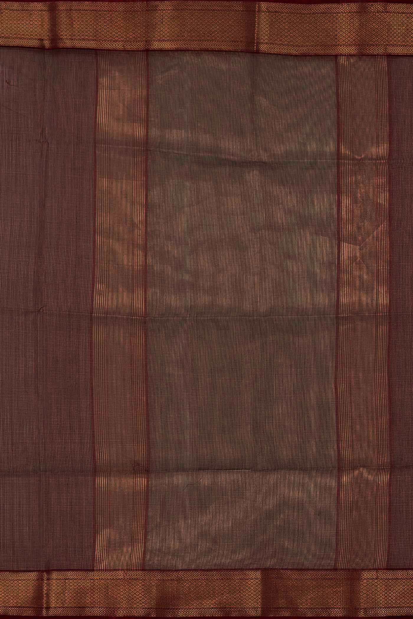 Brown Maheshwari Silk Cotton Saree