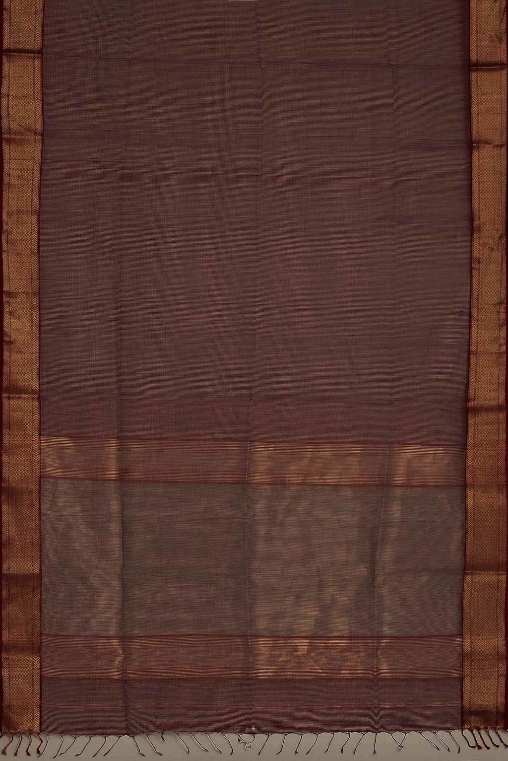 Brown Maheshwari Silk Cotton Saree