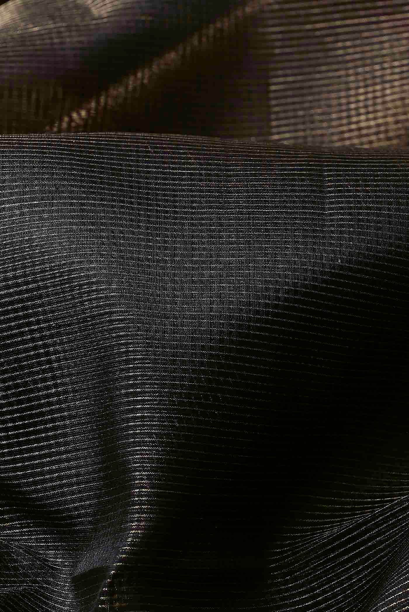 Black Maheshwari Silk Cotton Saree