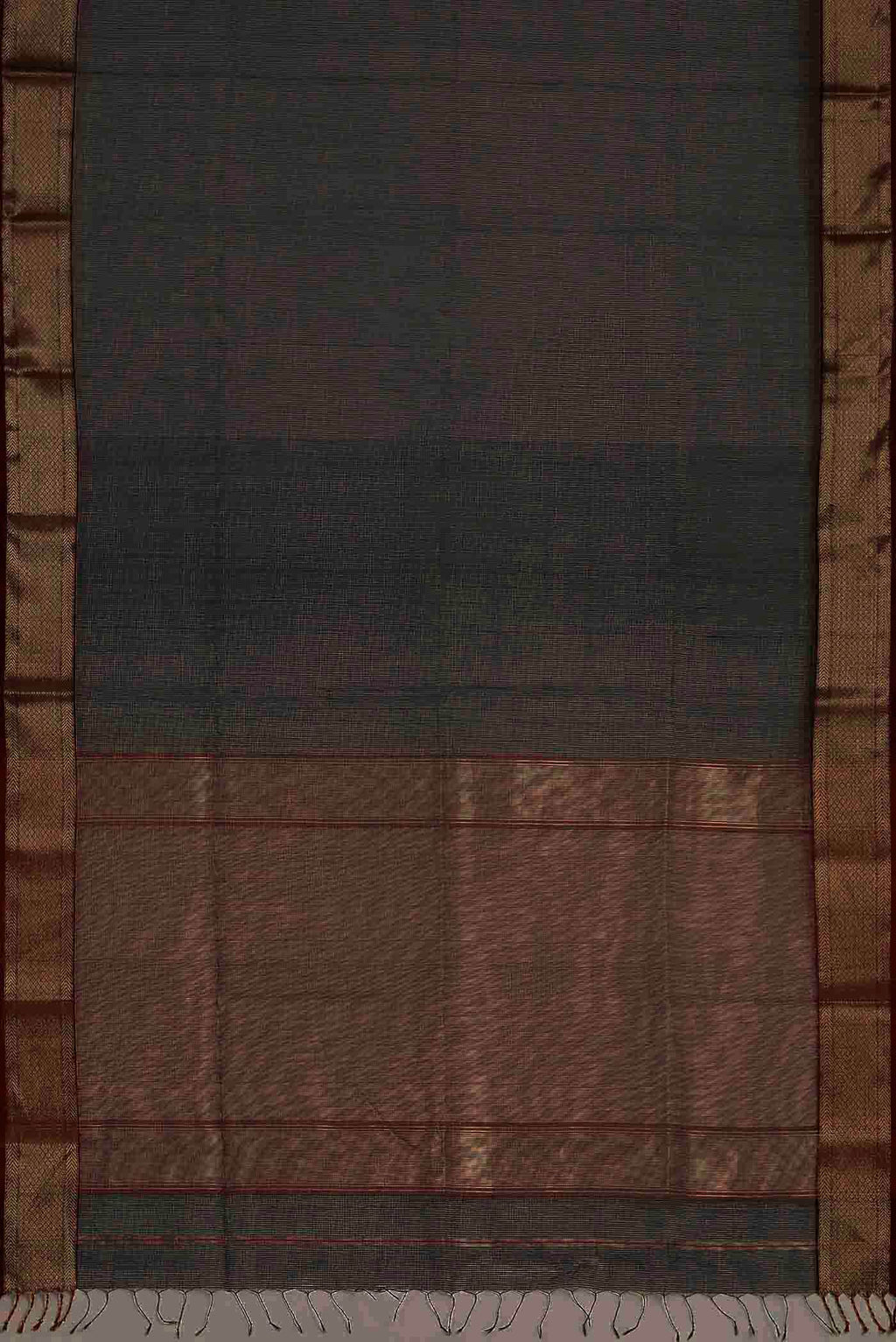 Black Maheshwari Silk Cotton Saree