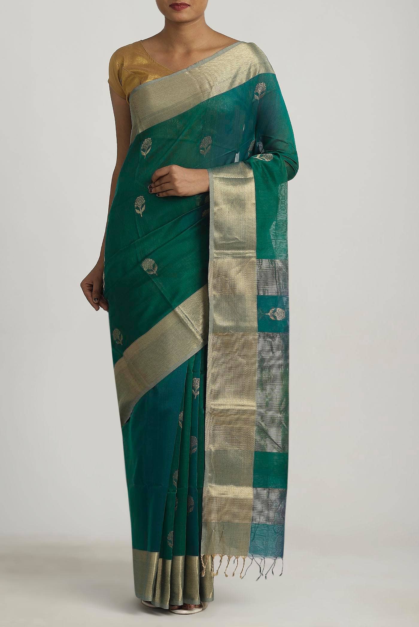 Multi Maheshwari Silk Cotton Saree