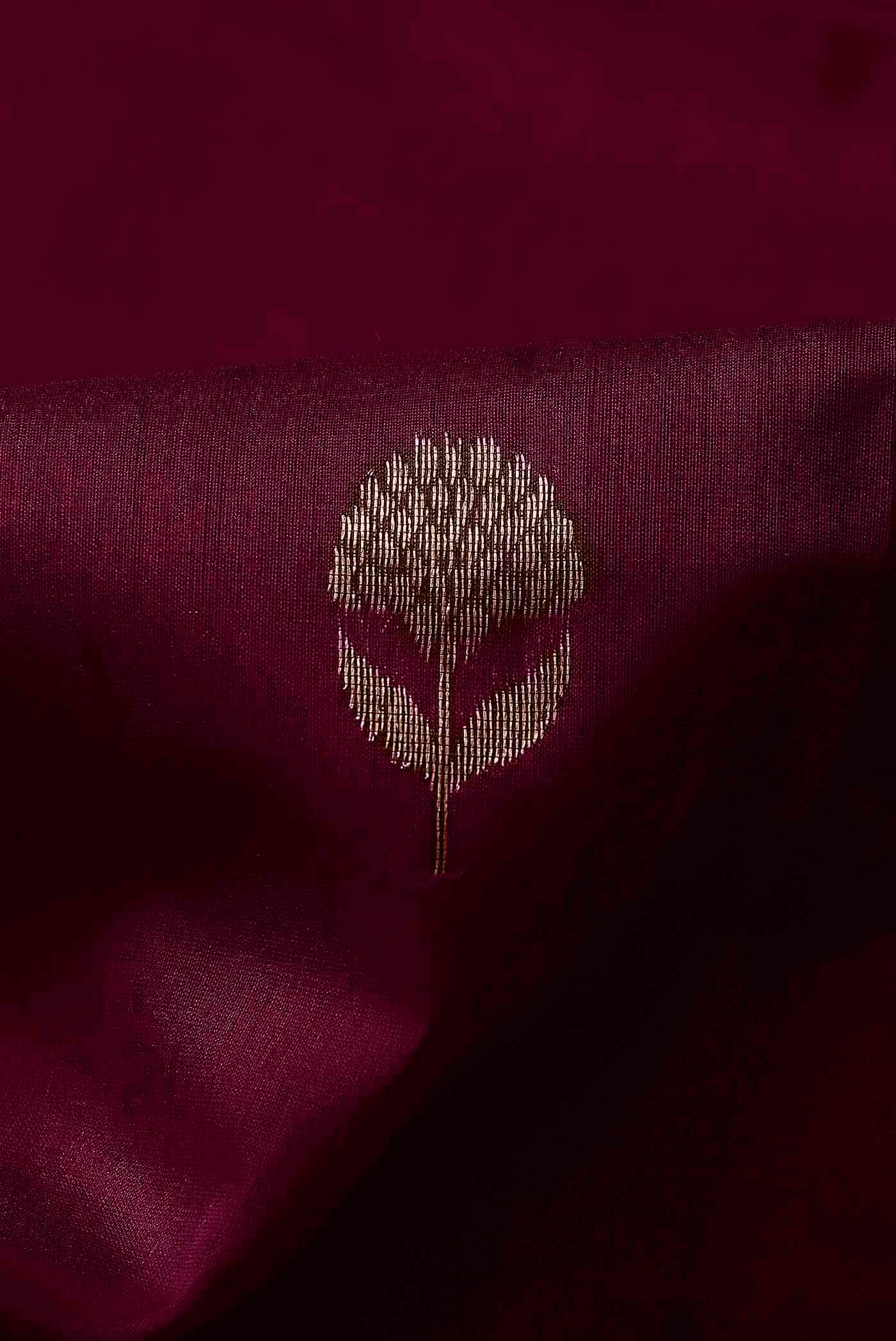Magenta Maheshwari Silk Cotton Saree