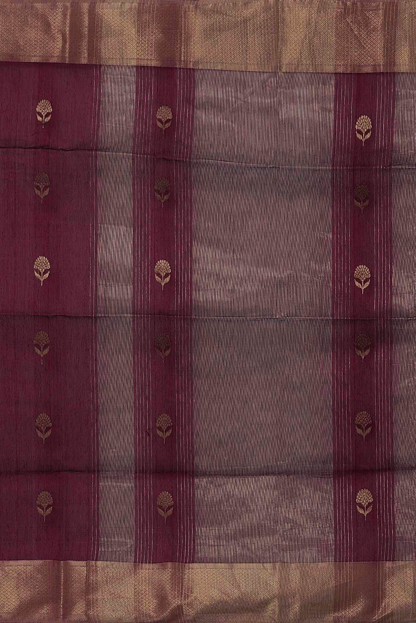 Magenta Maheshwari Silk Cotton Saree