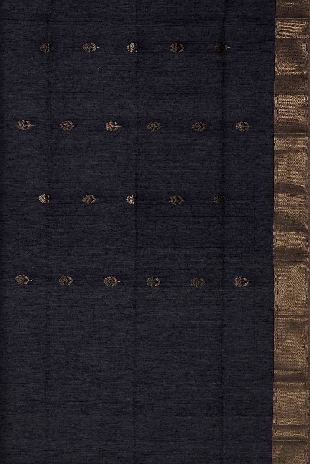 Navy Blue Maheshwari Silk Cotton Saree