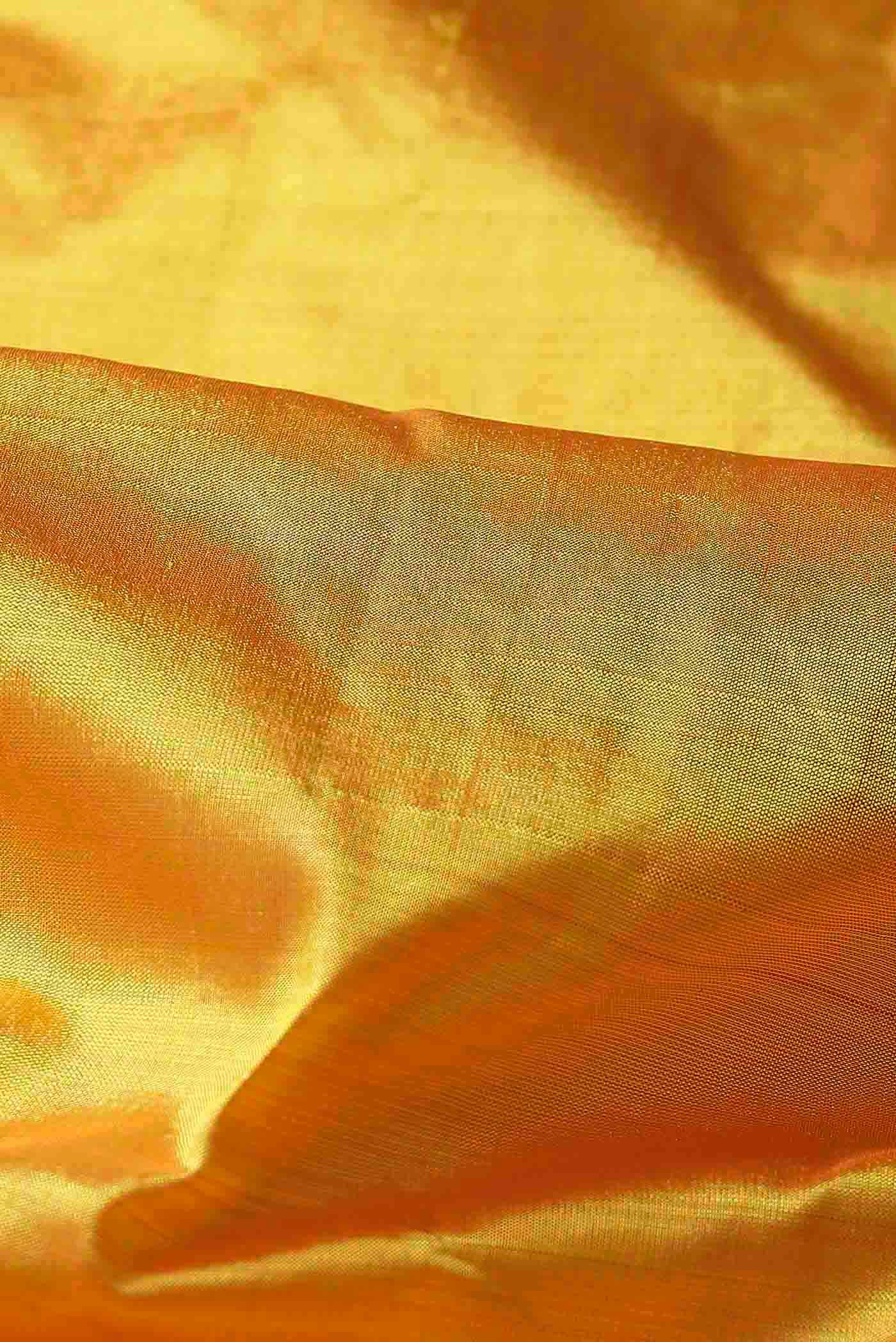Yellow Kanchipuram Silk Saree