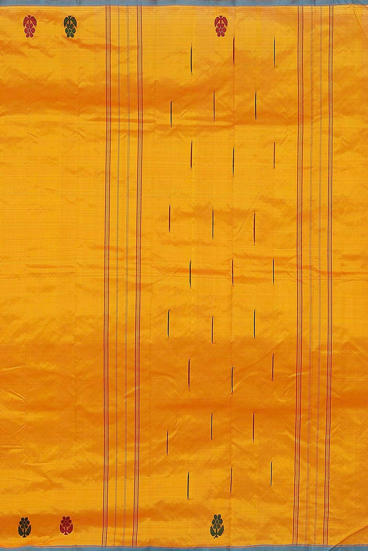Yellow Kanchipuram Silk Saree