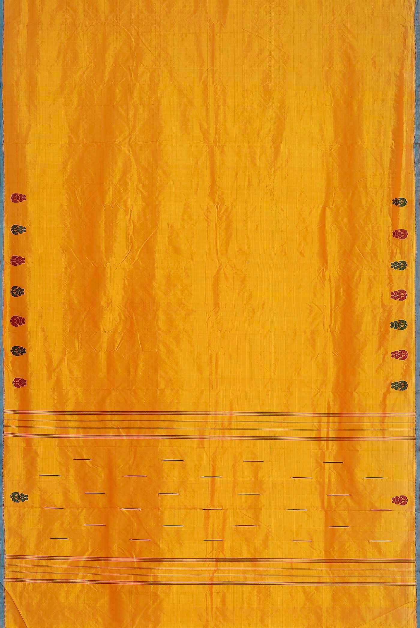 Yellow Kanchipuram Silk Saree
