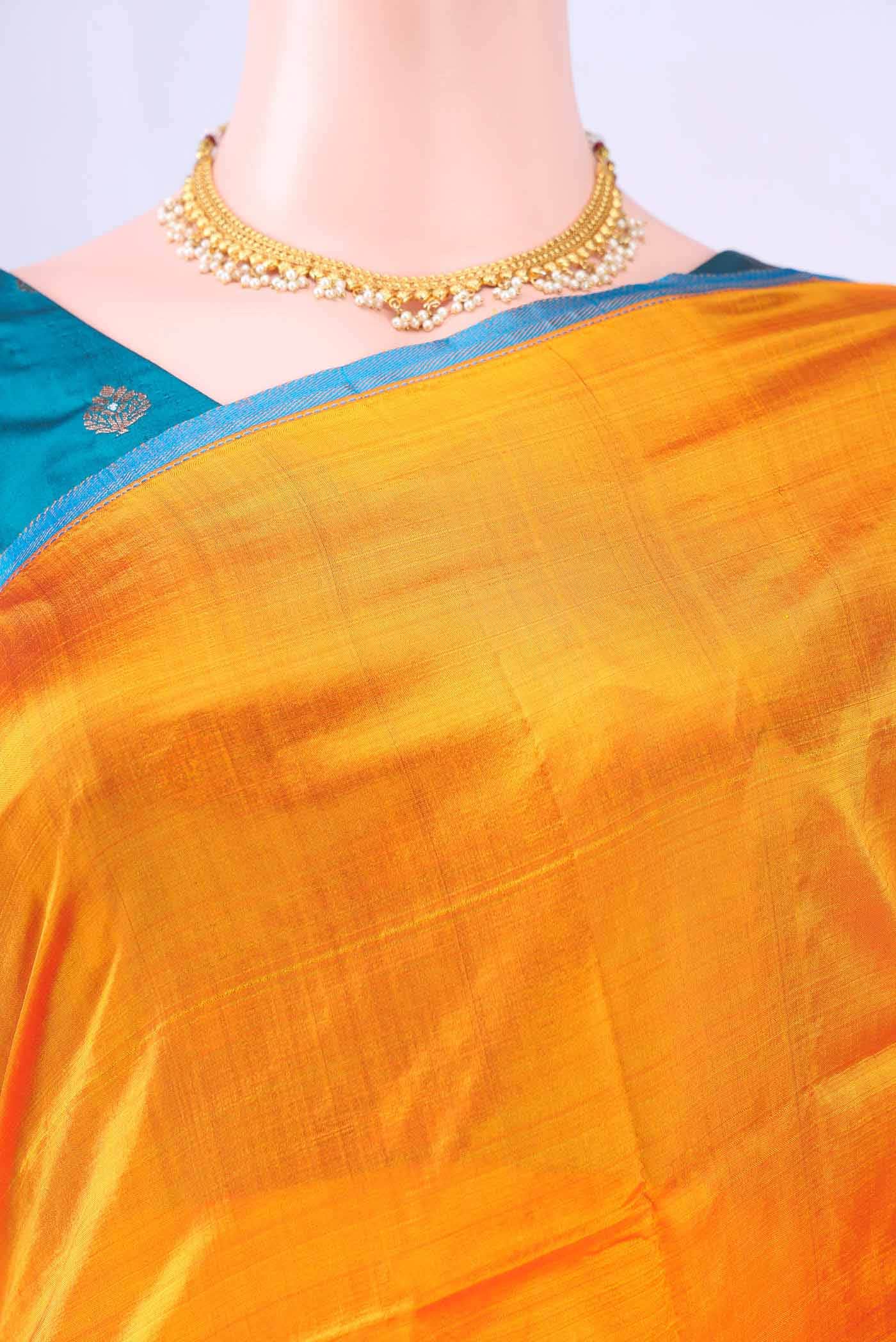 Yellow Kanchipuram Silk Saree