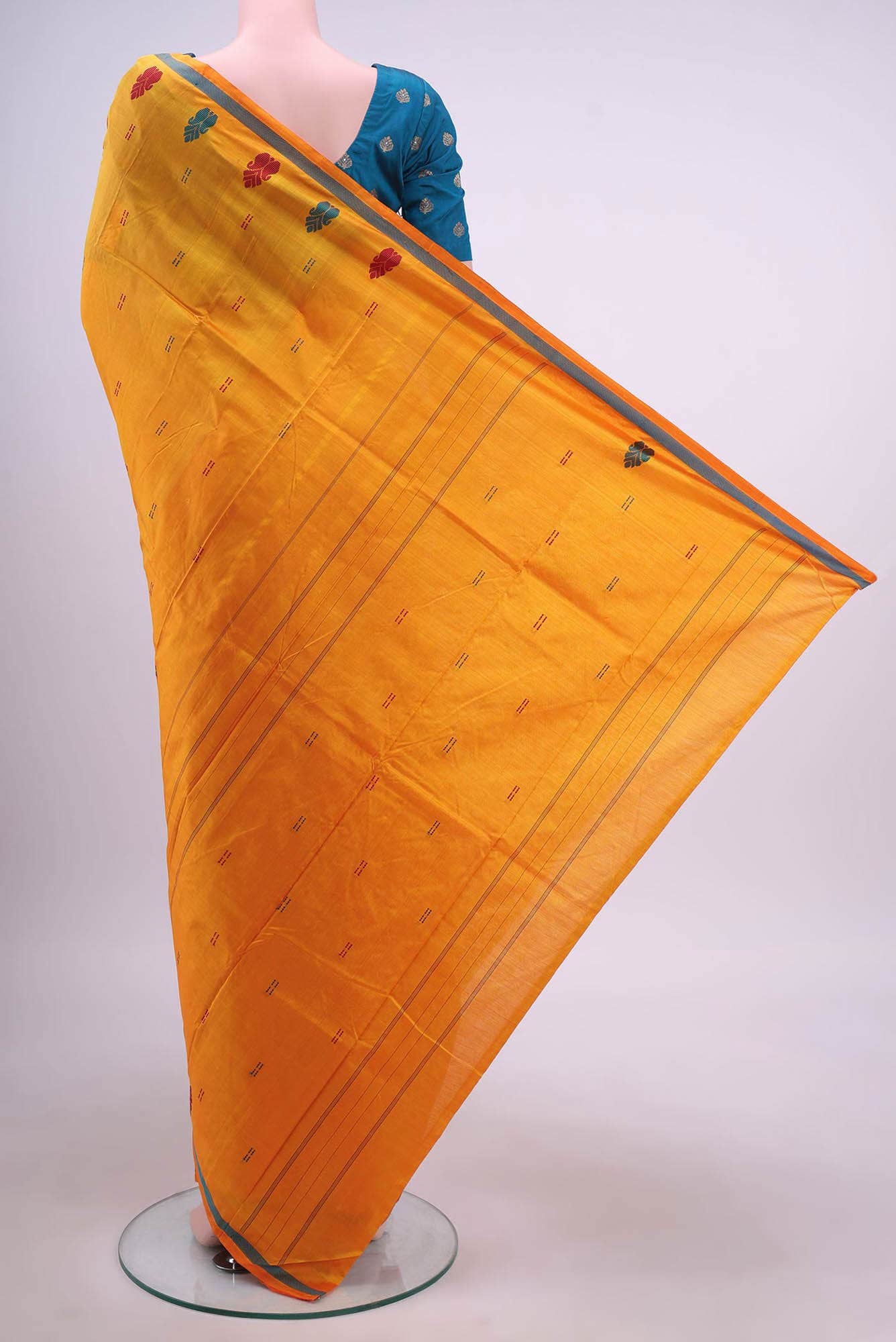 Yellow Kanchipuram Silk Saree