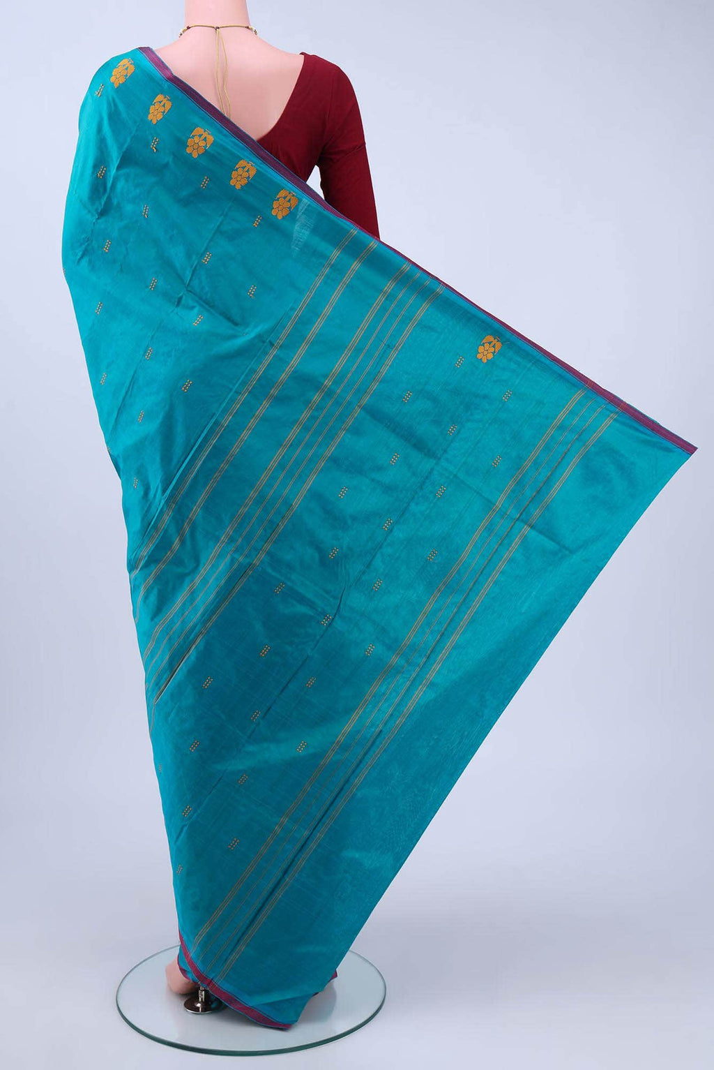 Blue Kanchipuram Silk Saree