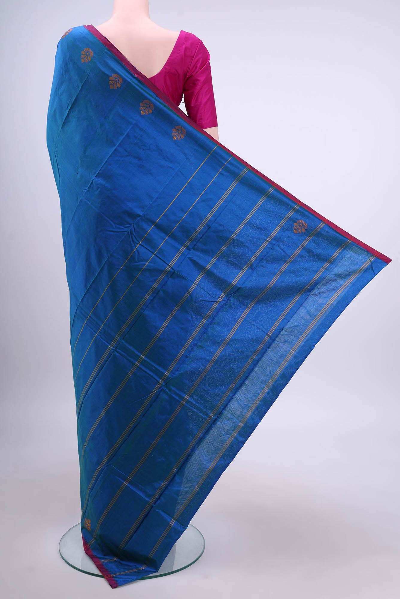 Blue Kanchipuram Silk Saree