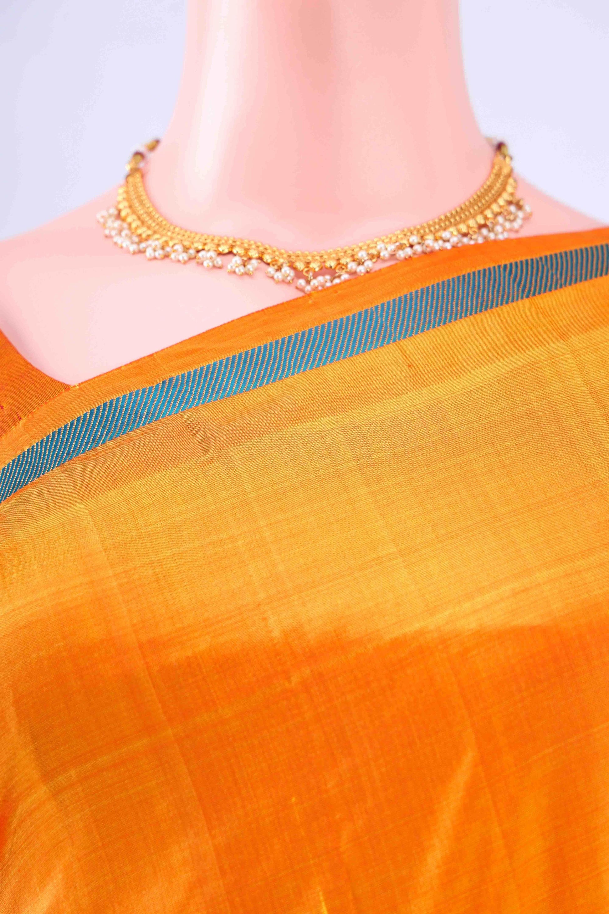 Yellow Dual Tone Kanchipuram Silk Saree