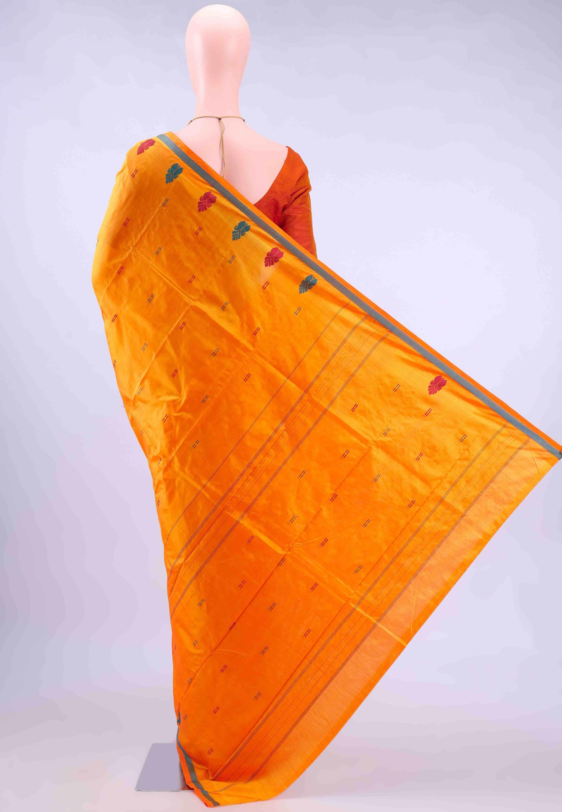 Yellow Dual Tone Kanchipuram Silk Saree