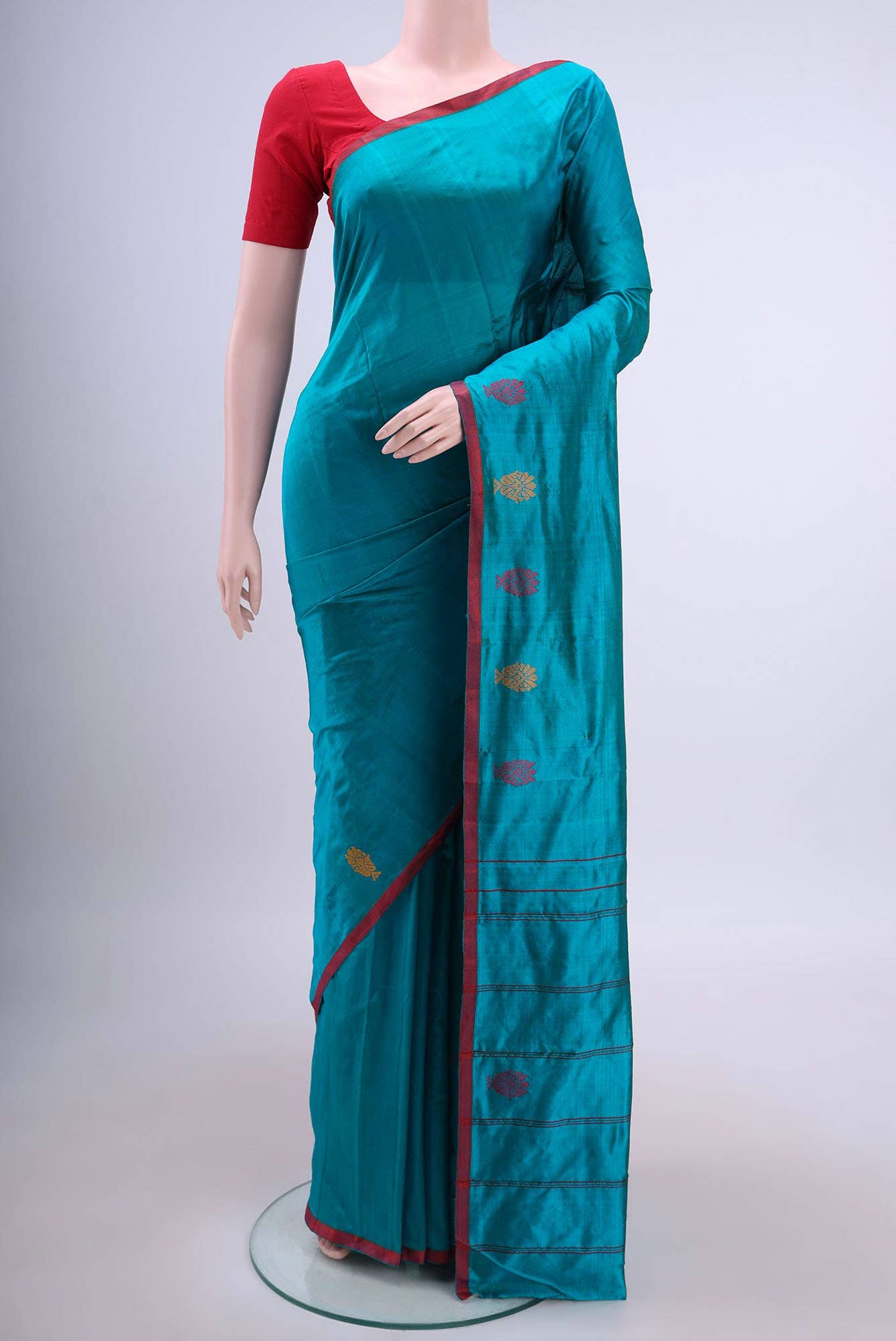 Blue Kanchipuram Silk Saree