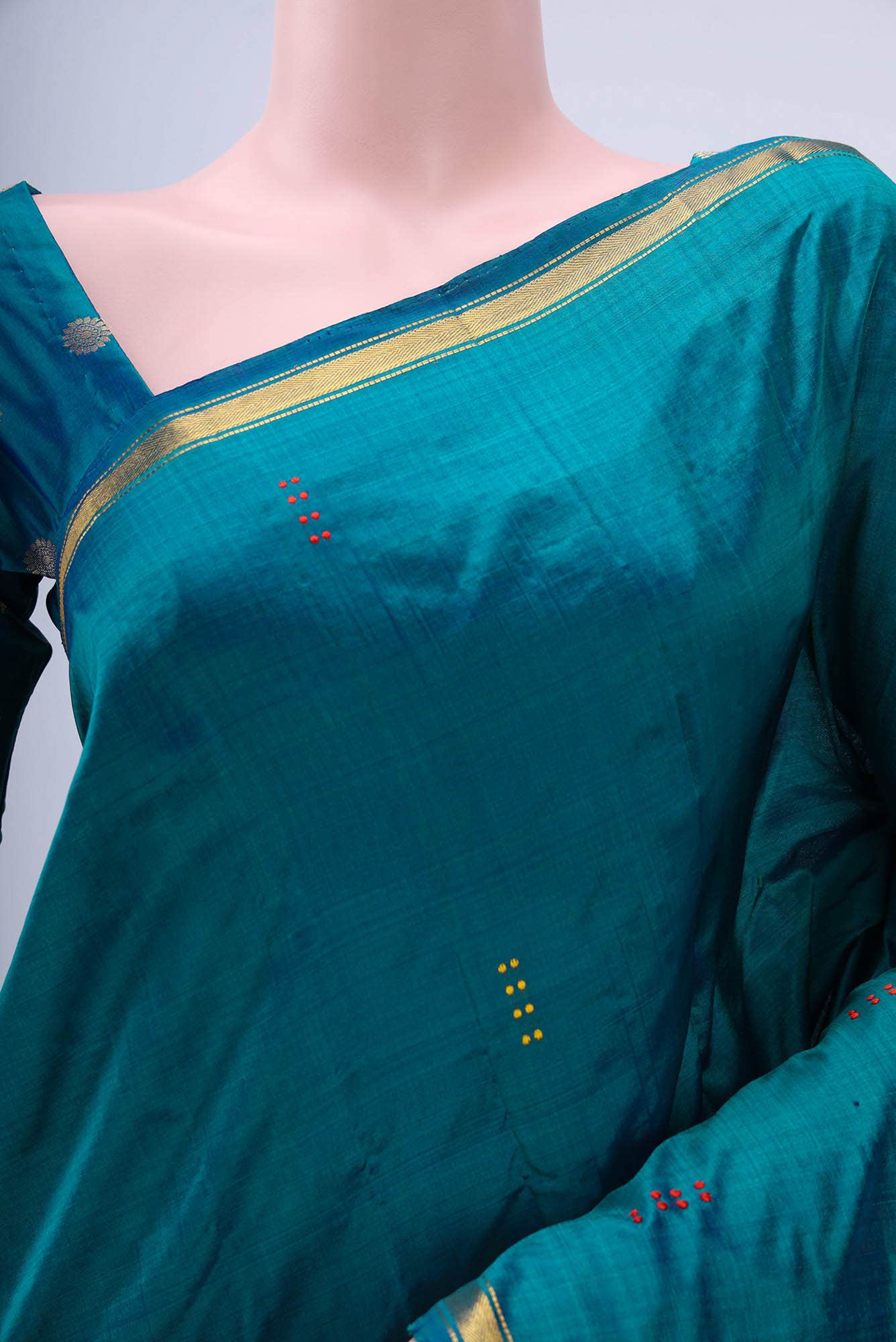 Blue Kanchipuram Saree