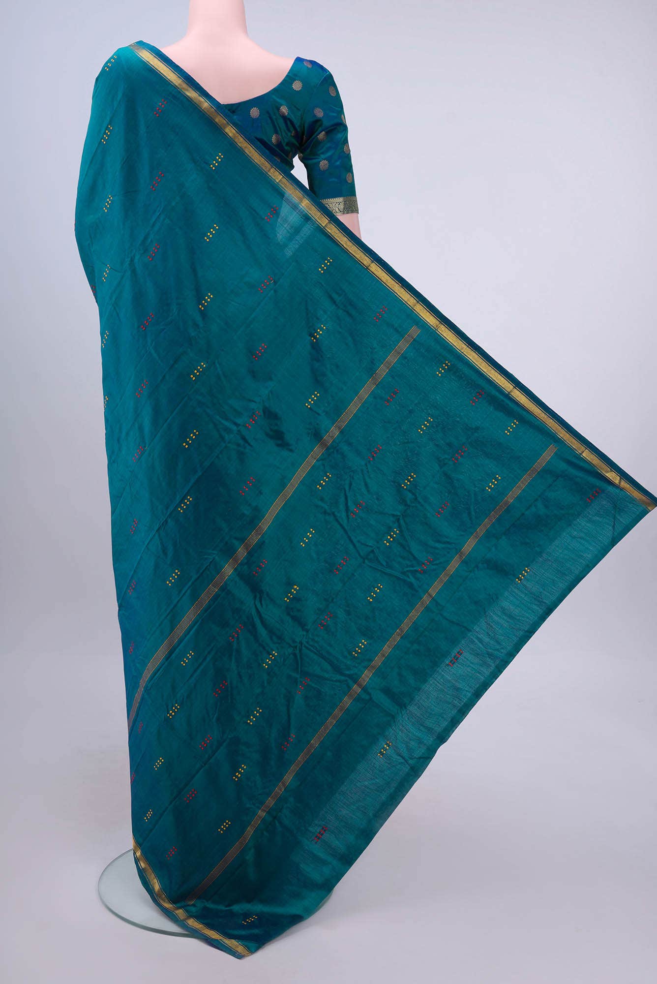 Blue Kanchipuram Saree