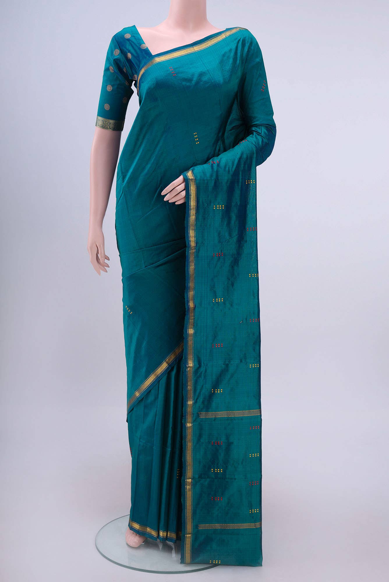 Blue Kanchipuram Saree
