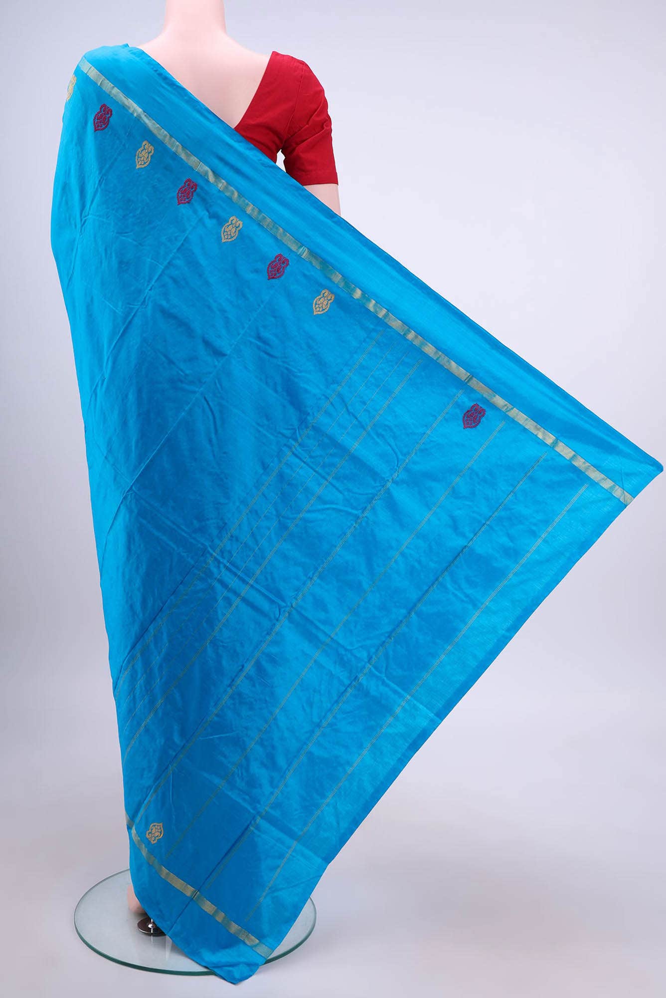 Blue Kanchipuram Silk Saree
