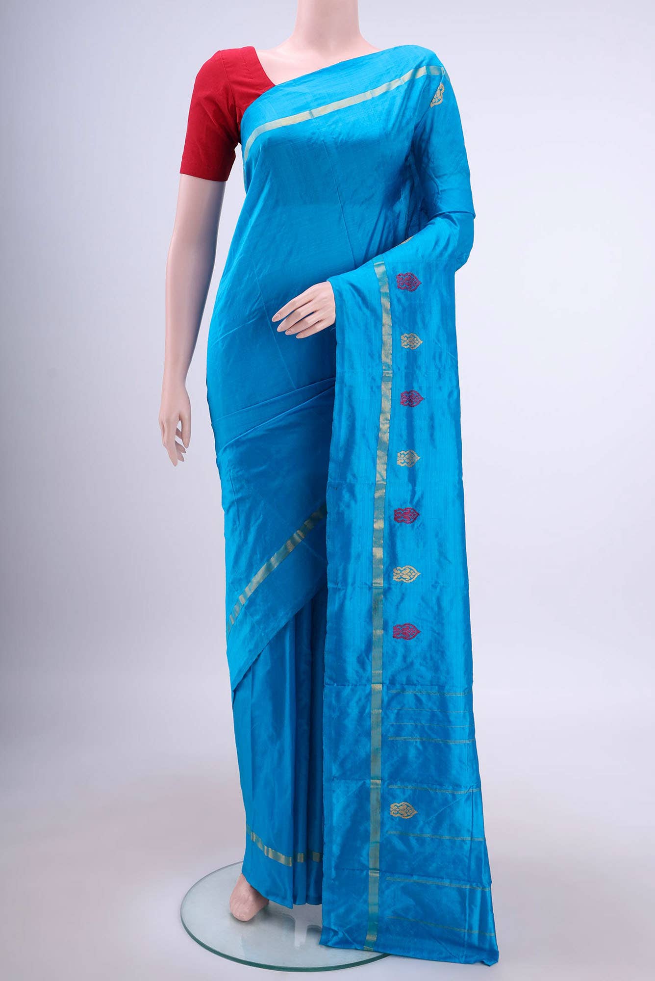 Blue Kanchipuram Silk Saree