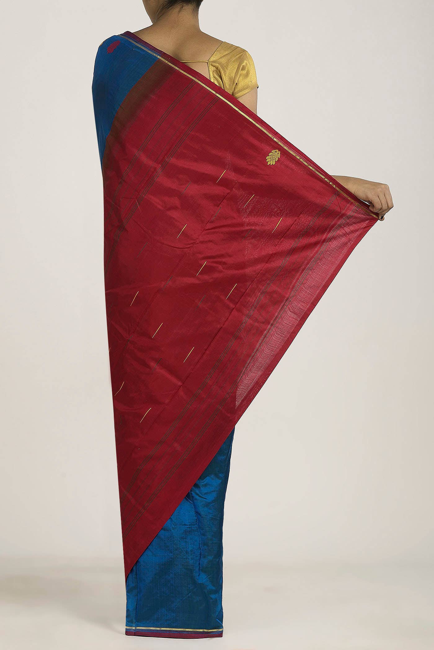 Blue Kanchipuram Silk Saree