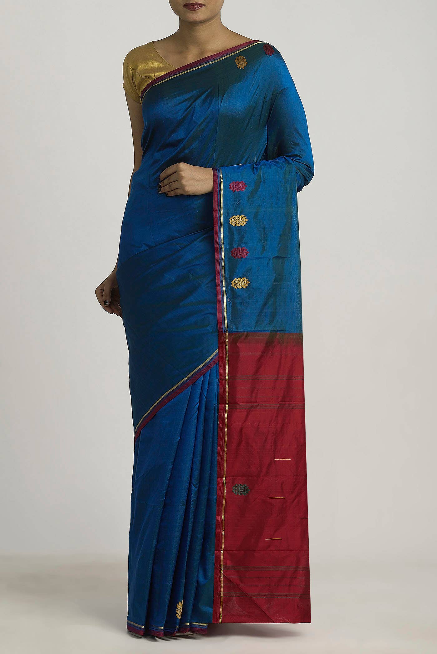 Blue Kanchipuram Silk Saree