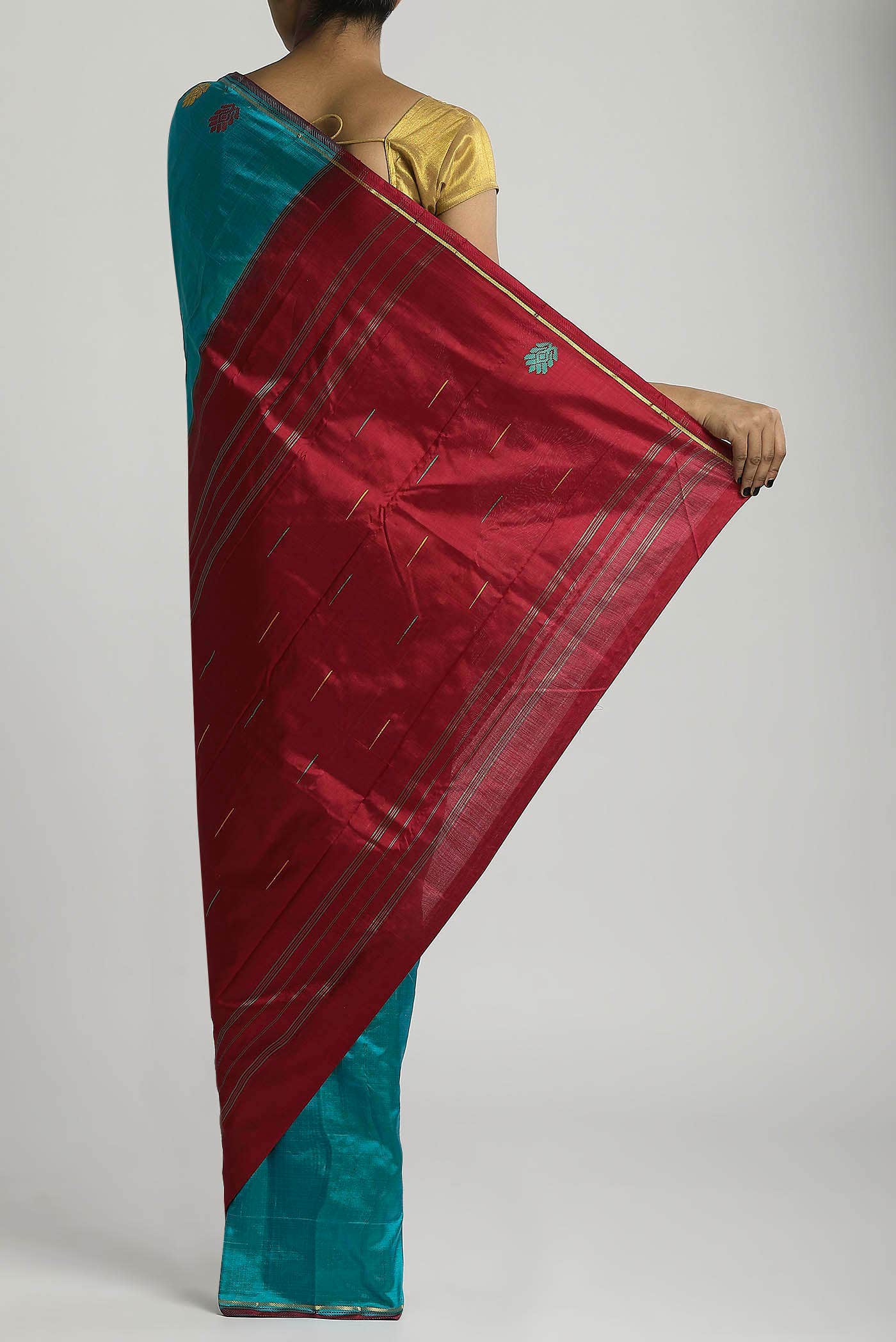 Blue Kanchipuram Silk Saree