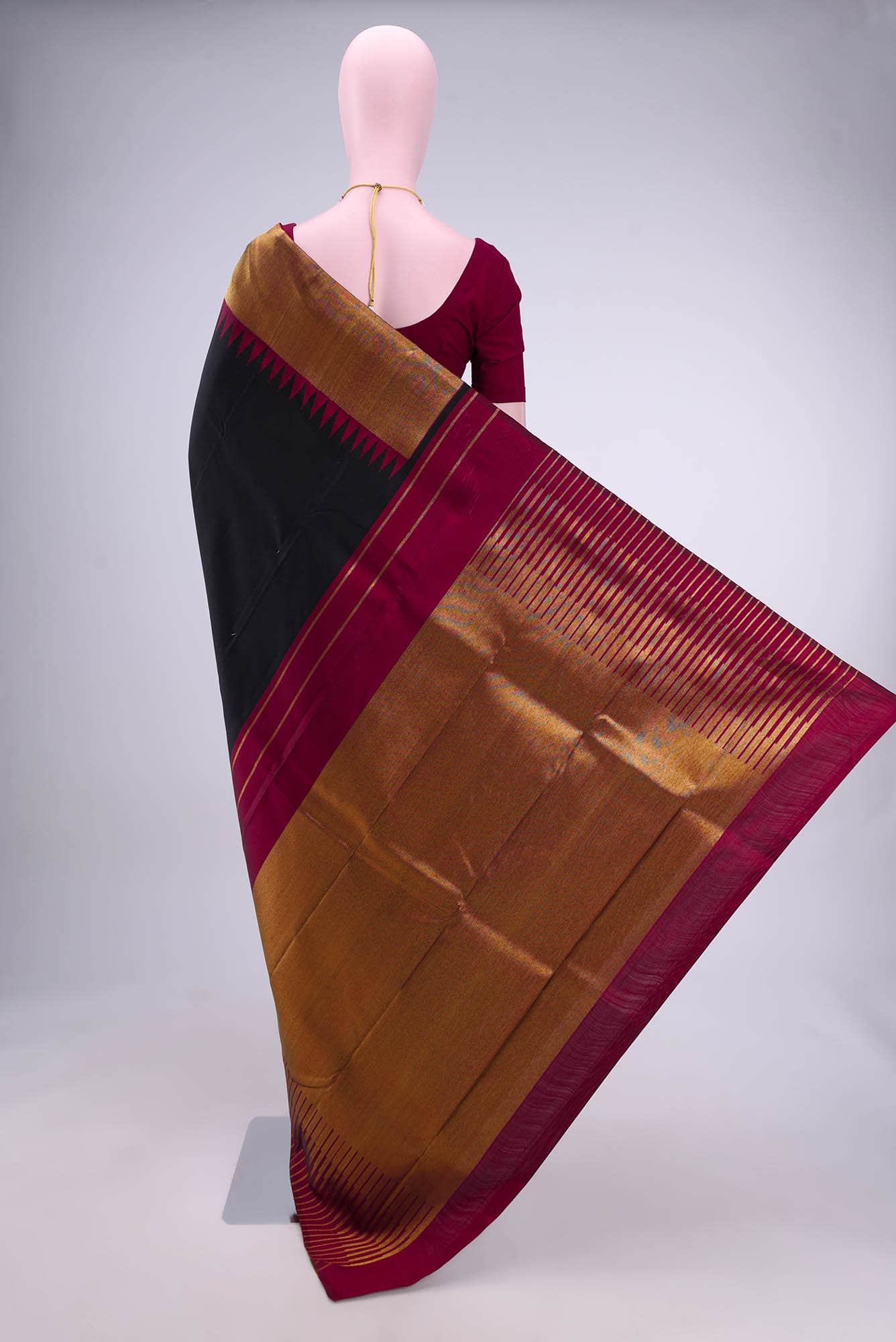 Black Kanchipuram Silk Saree