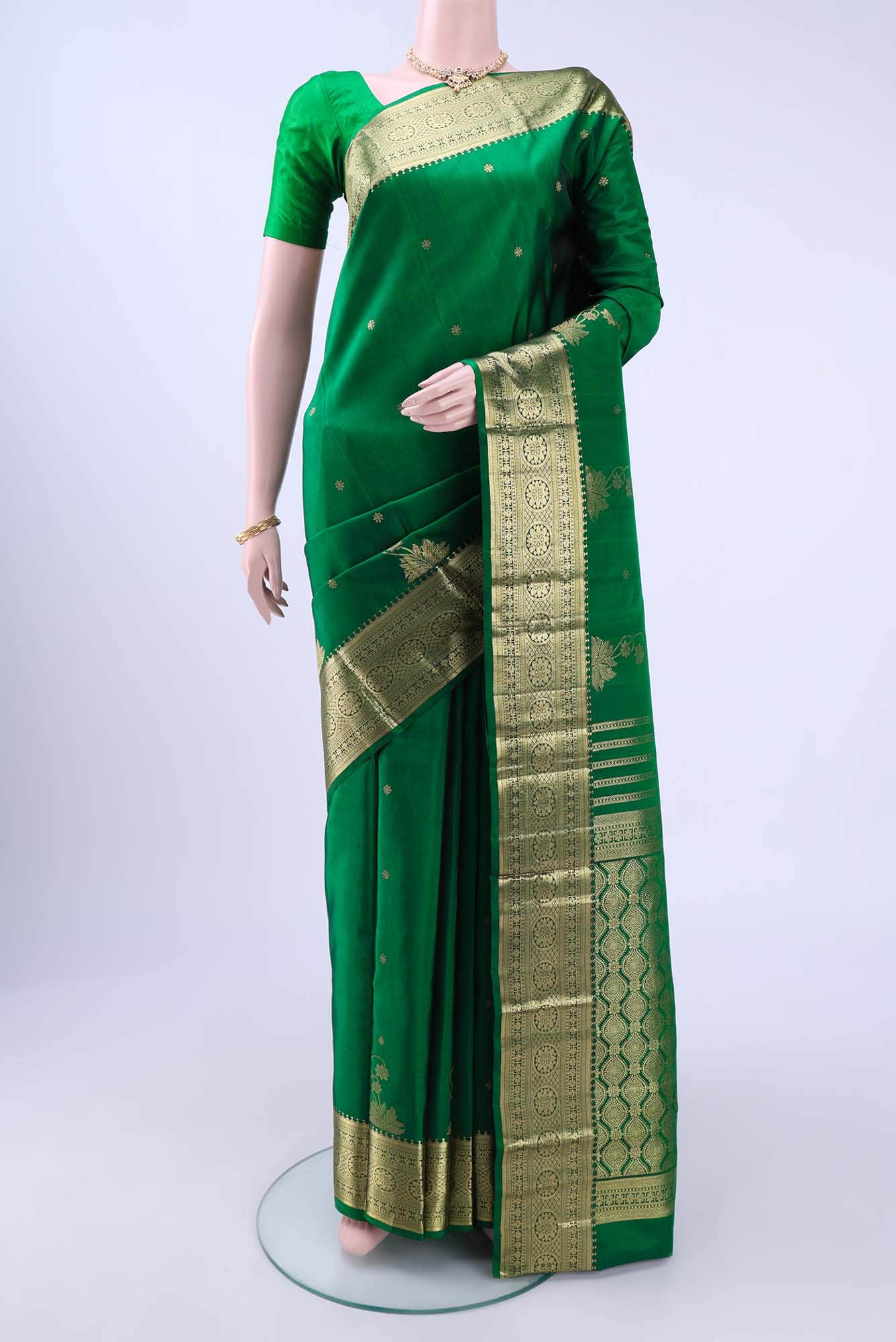 Green Kanchipuram Saree