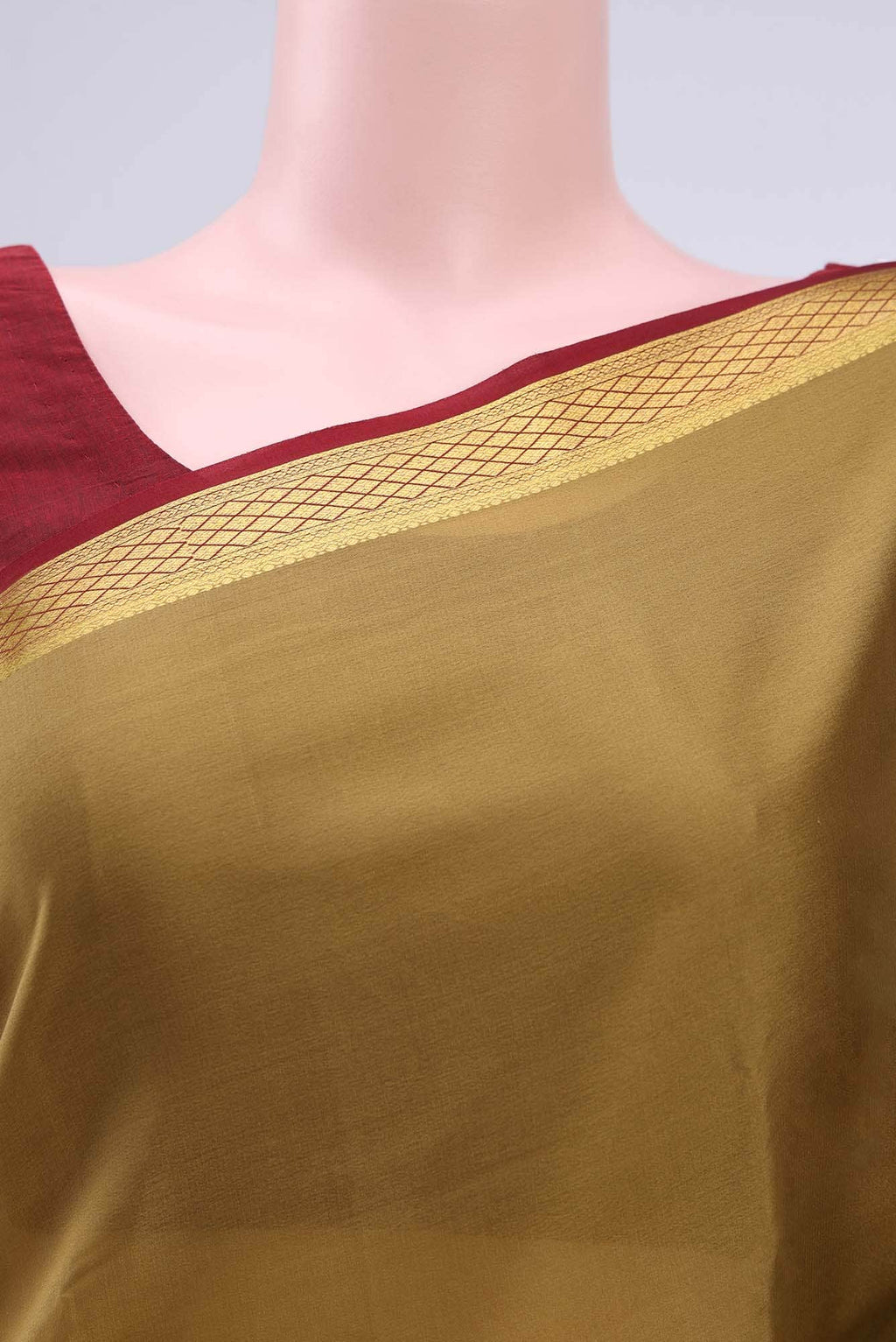 Golden Crepe Saree
