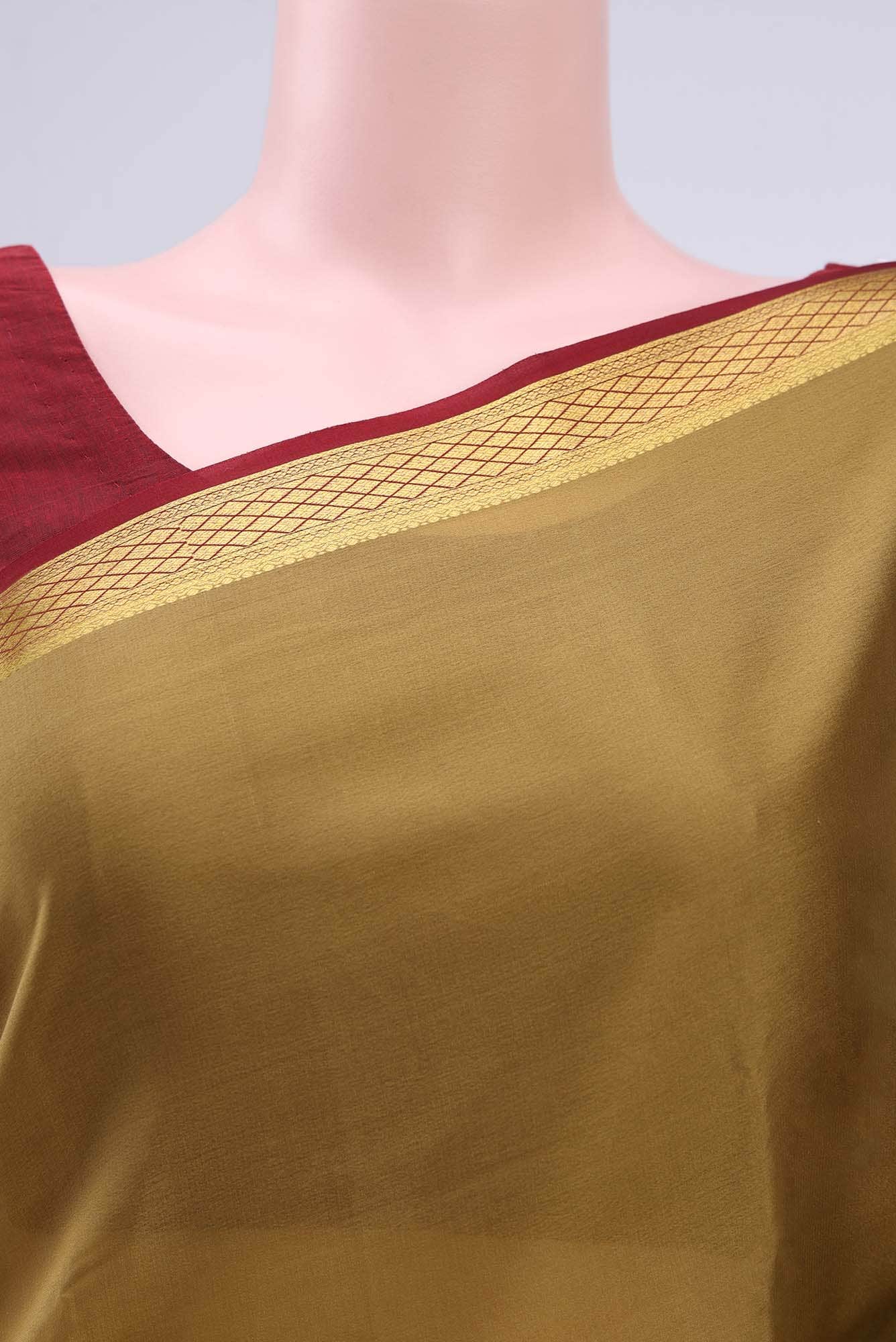 Golden Crepe Saree