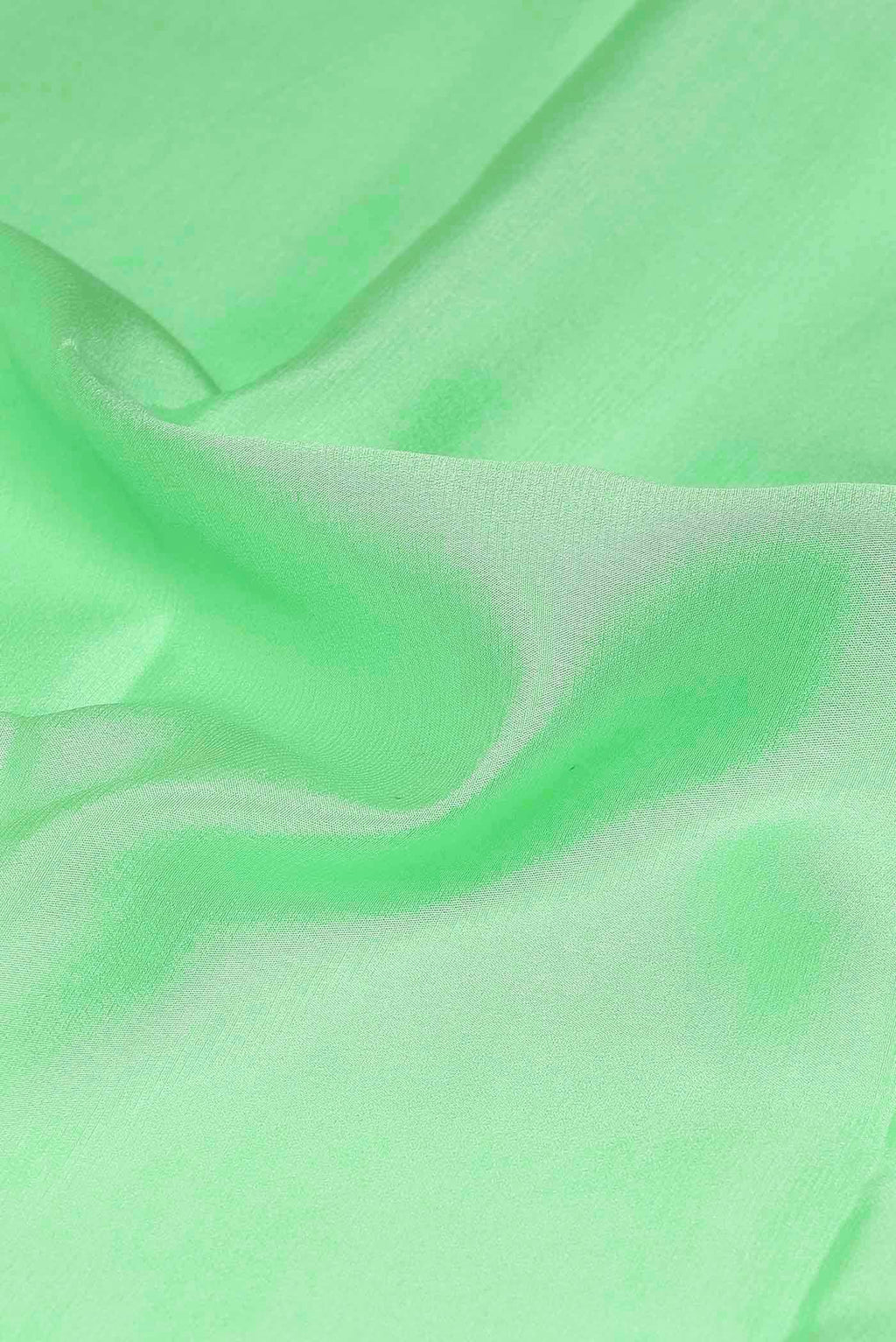 Green Mysore Crepe Saree