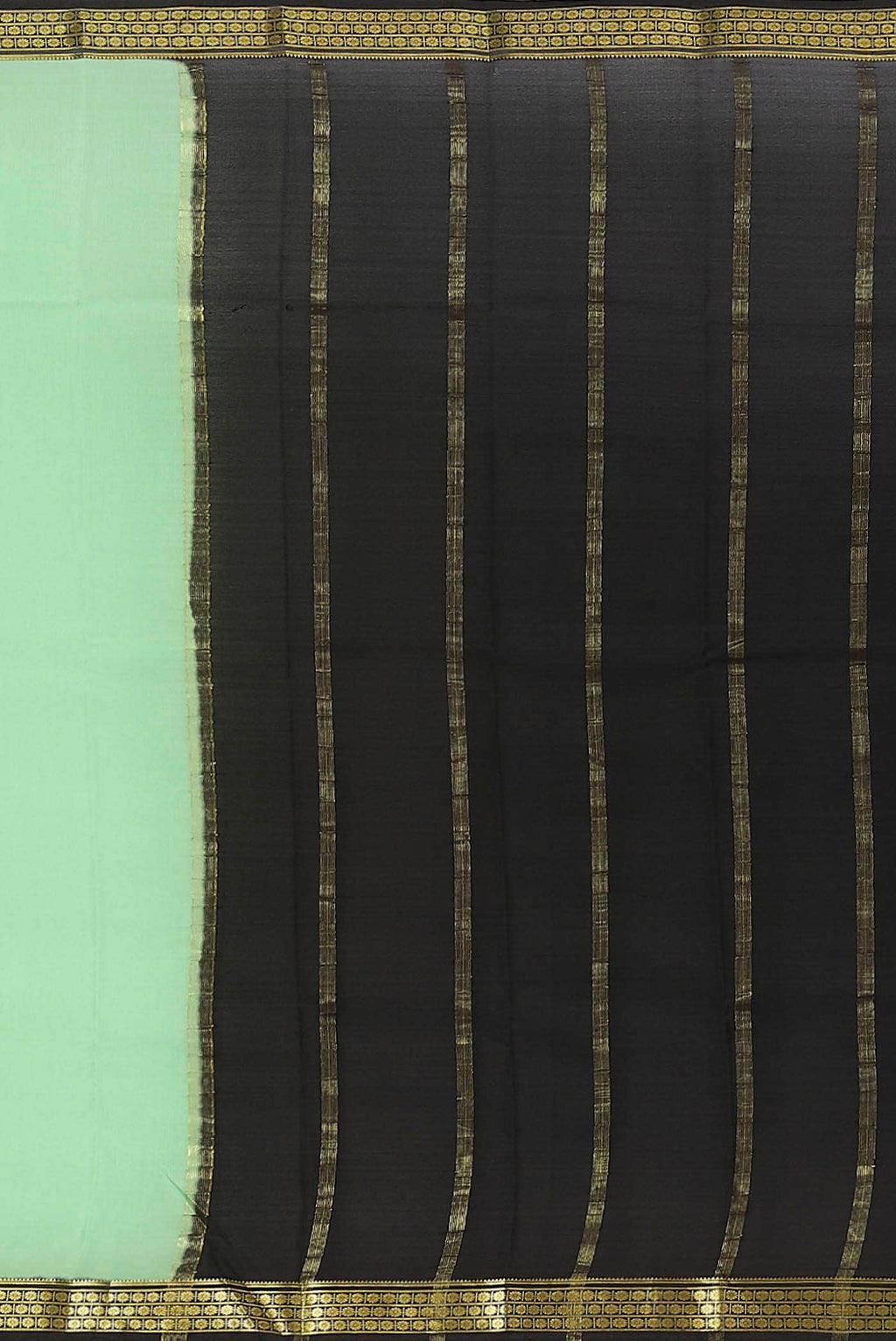 Green Mysore Crepe Saree
